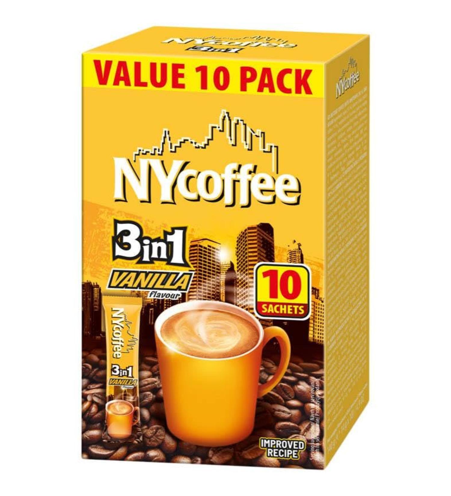 NY Coffee 3in1 Vanilla Coffee Sachets 140g (10 Sachets)