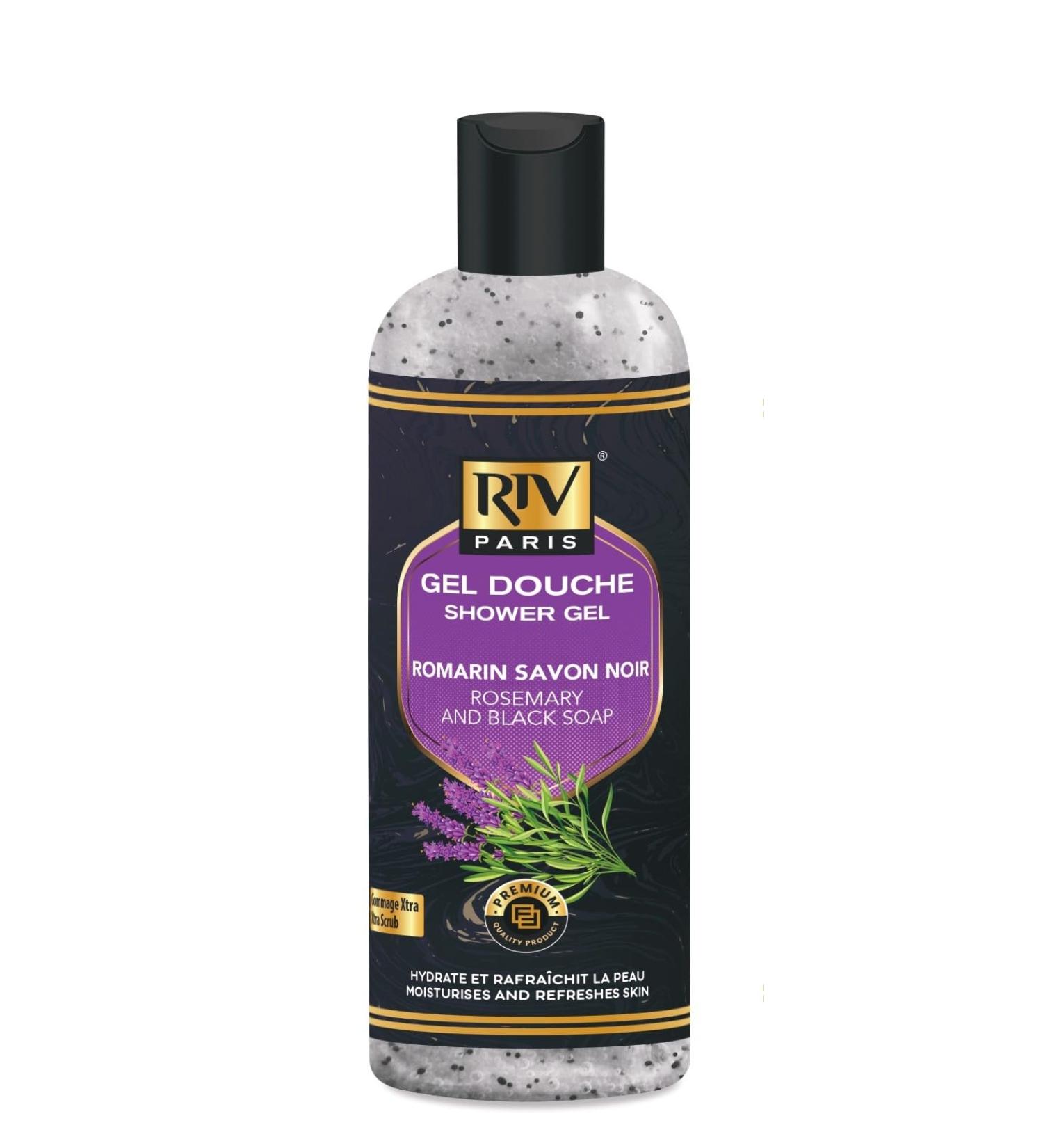 RIV Paris Rosemary & Black Soap Exfoliating Shower Gel - 1000 ml