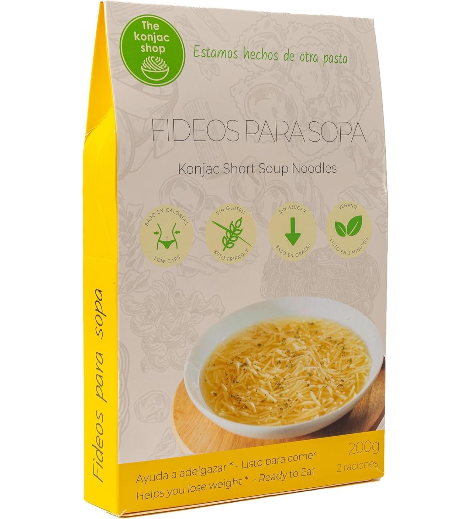  The Konjac Shop The Konjac Shop - Short konjac noodles for soup 270g - Gluten Free - Low Calorie & Carb - Ideal for Keto Vegan LowCarb (1 unit) - Buy Online on GoSupps.com