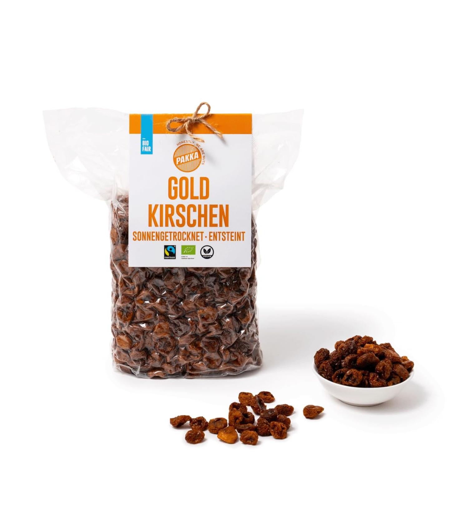  pakka PAKKA Organic Fair Trade Dried Golden Cherries - 1kg - Collected Directly from Small Farmers in Samarkand Uzbekistan Vegan Family Package 1000g (1 - Buy Online on GoSupps.com