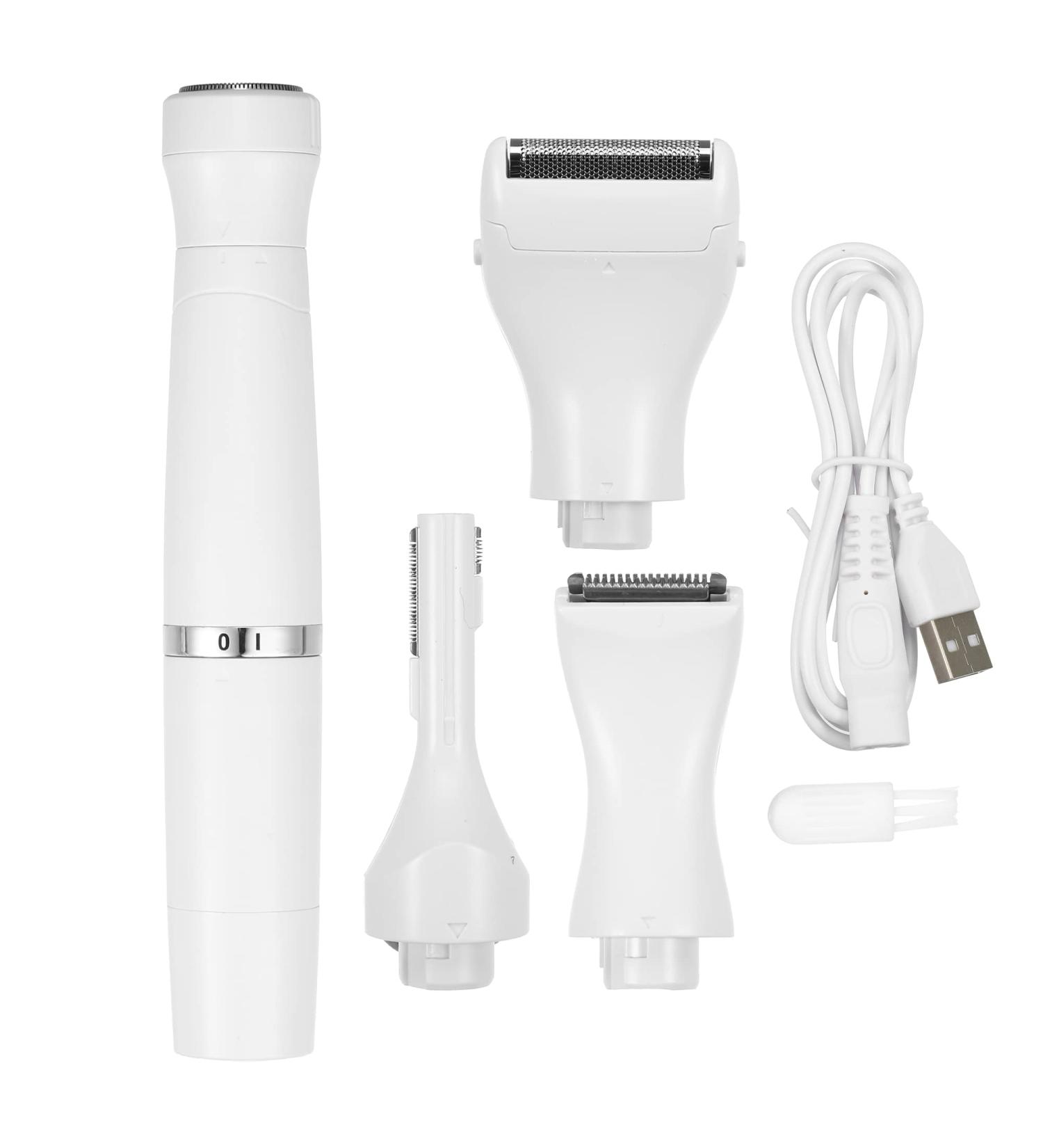 Buy VOCOSTE 4-in-1 Electric Shaver for Women - Body Hair Removal Set in White | International Shipping - Buy Online on GoSupps.com