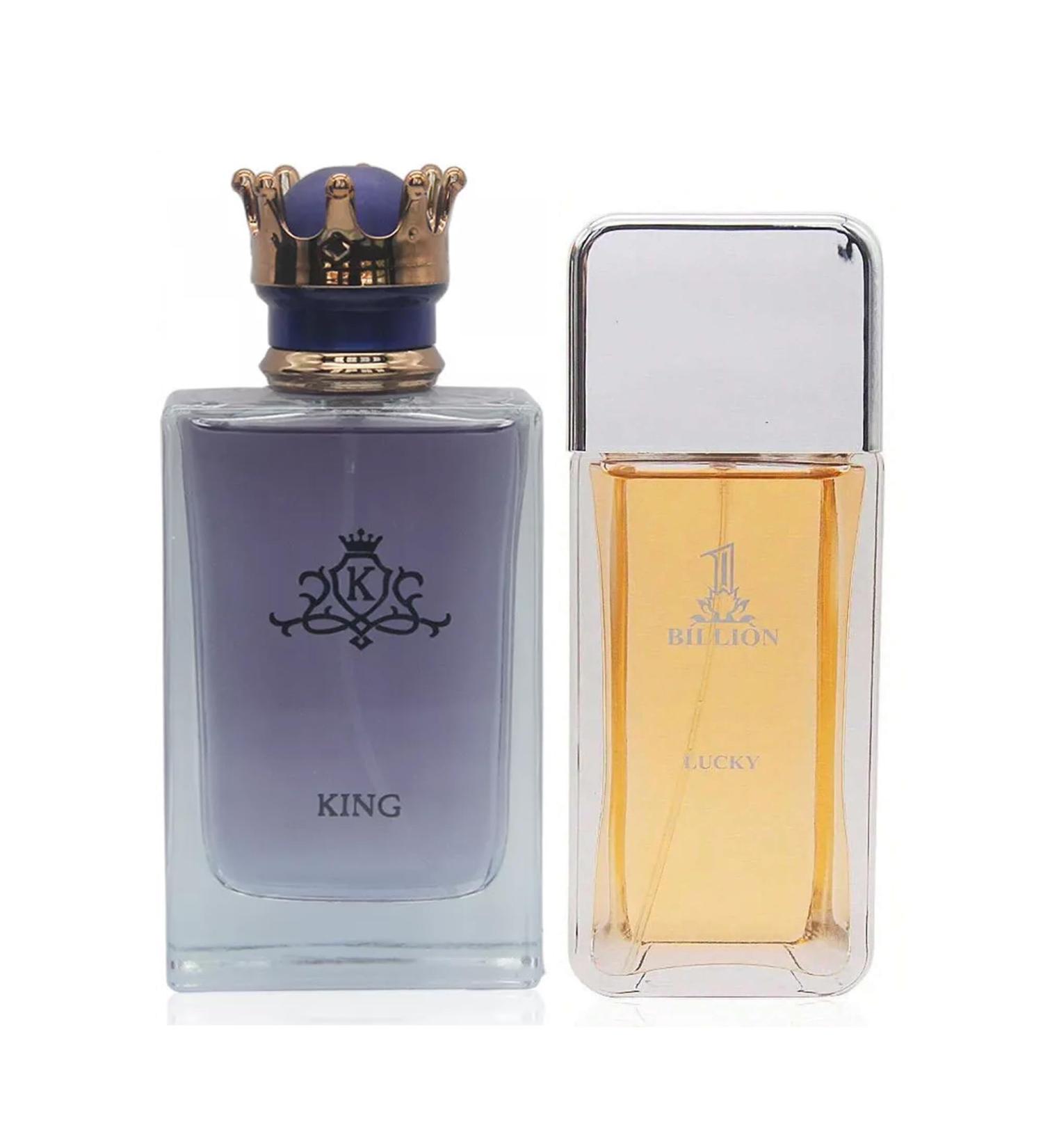King&1 Billion Lucky Men Cologne Set Eau De Parfum Spray For Men Fruity Notes Enriched By A Strong Woody Based Fragance Ideal for Day Wear - 3.4 Fl Oz - Buy Online on GoSupps.com
