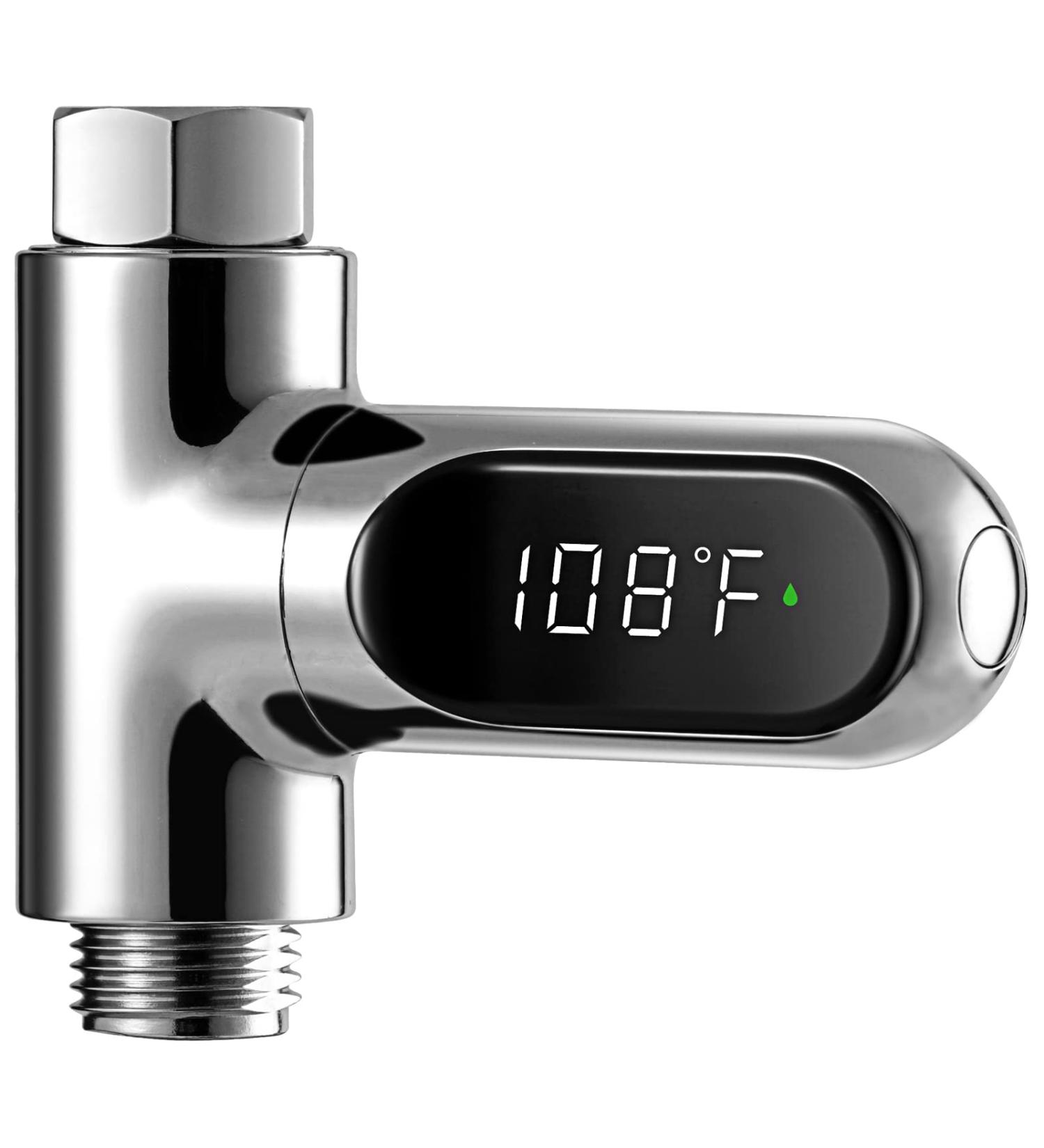 Instant Read Shower Thermometer | LED Display | Fahrenheit & Celsius | Ideal for Baby & Kitchen Faucets (New Style) - Buy Online on GoSupps.com