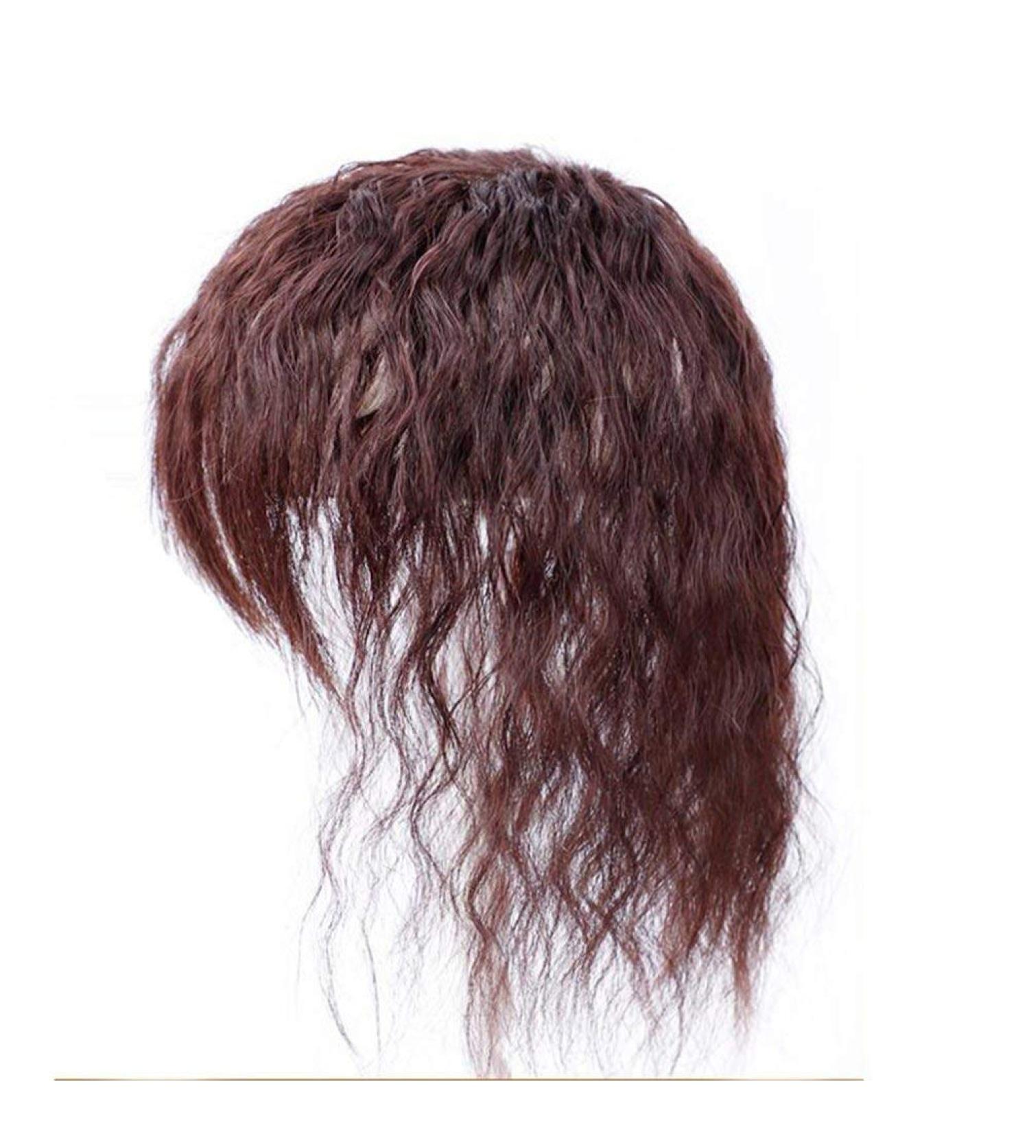 Natural Looking Curly Hair Clipping Apex Toupee - Human Hair Wig with Ponytail for Thin Hair - Buy Online on GoSupps.com