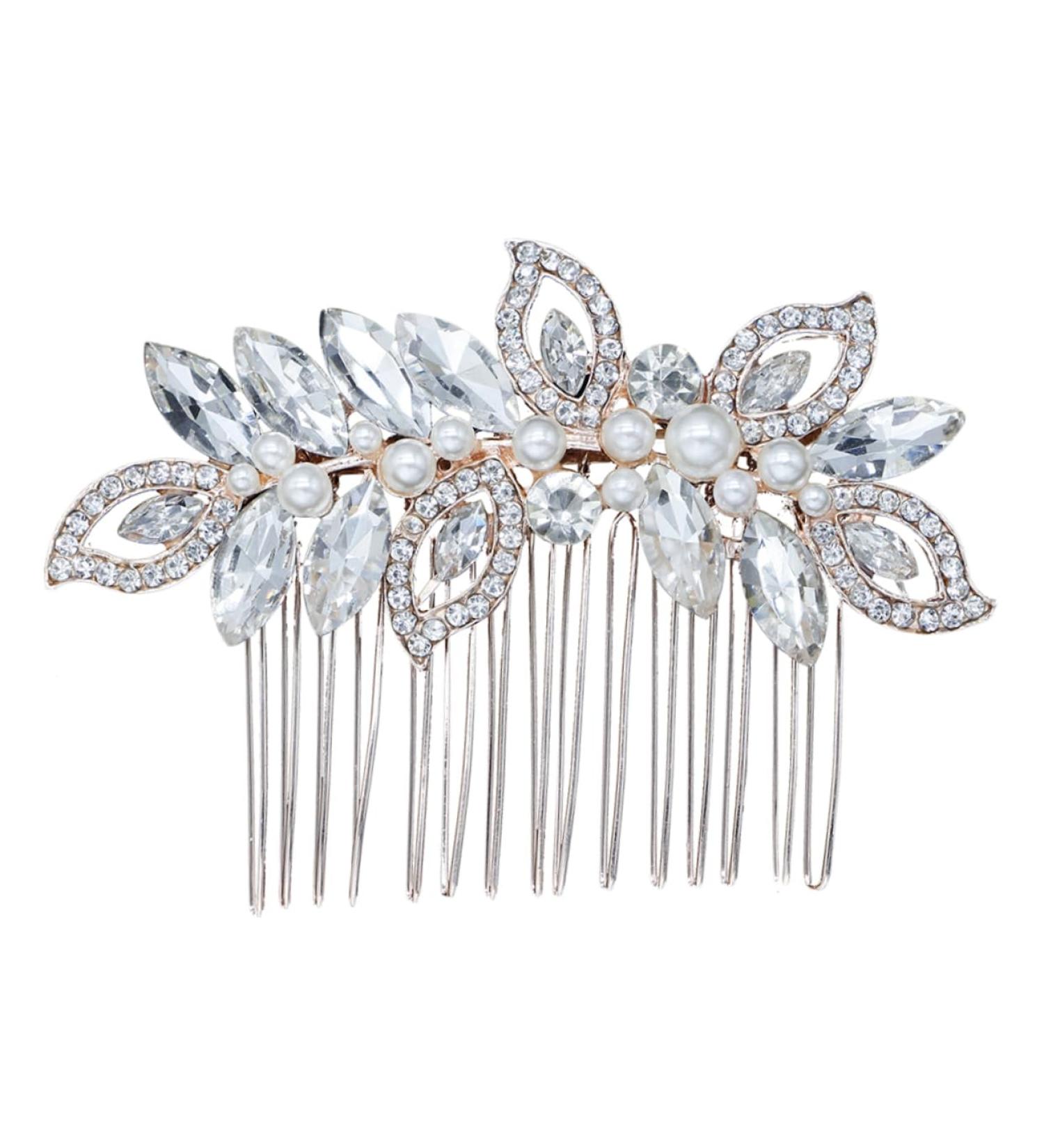 Angoily 1pc Hair Jewels for Women Hair Comb Flower Girl Hair Accessory Bridal Womens Hair Clips Rhinestone Hair Clip Womens Barrettes for Hair Wedding Hair Accessories Bride - Buy Online on GoSupps.com