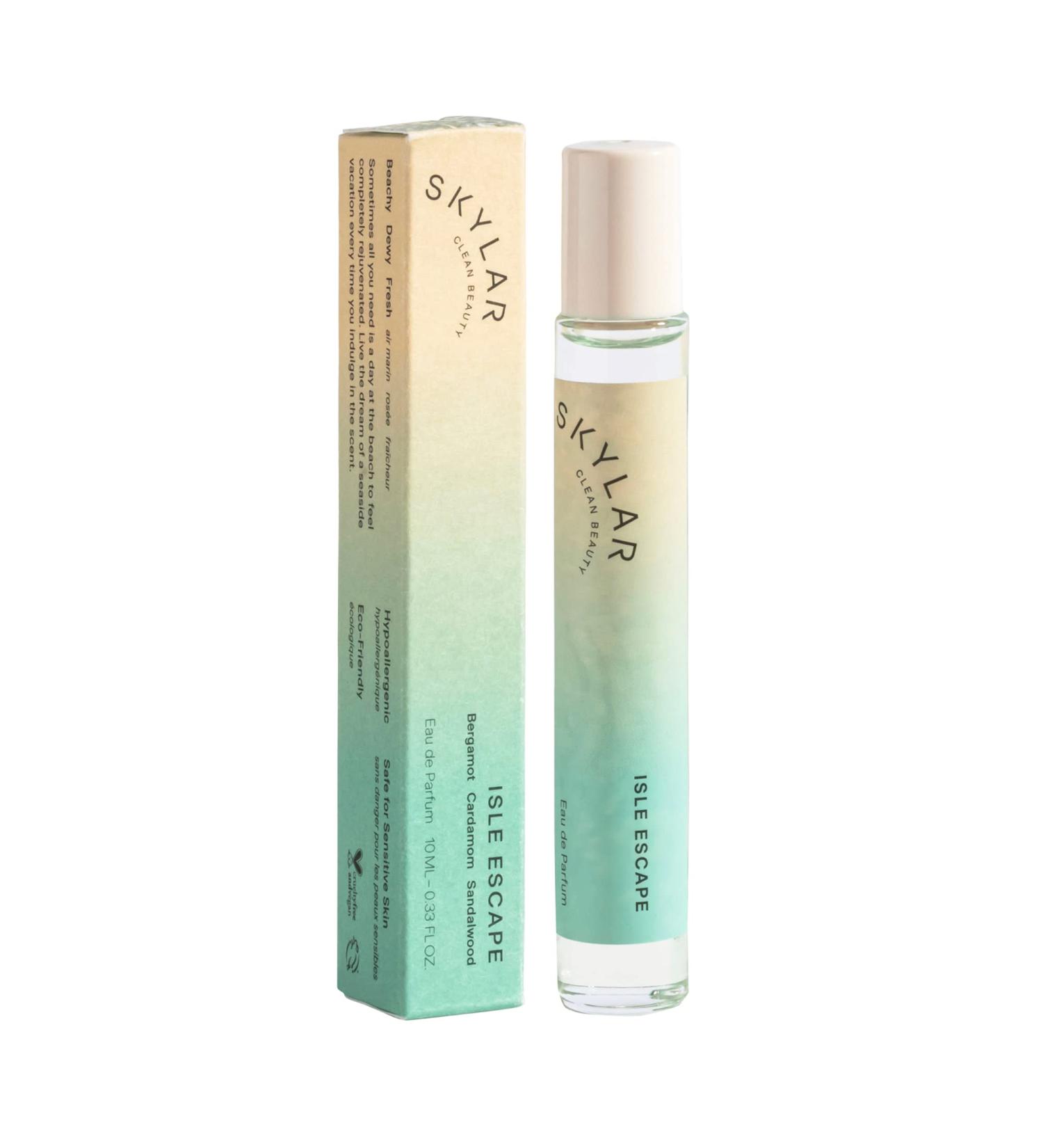 Skylar Isle Escape Eau de Parfum - Hypoallergenic & Clean Perfume for Women & Men Vegan & Safe for Sensitive Skin - Fresh Perfume with Notes of Bergamot Cardamom & Sandalwood - 10mL /0.33 Fl oz - Buy Online on GoSupps.com