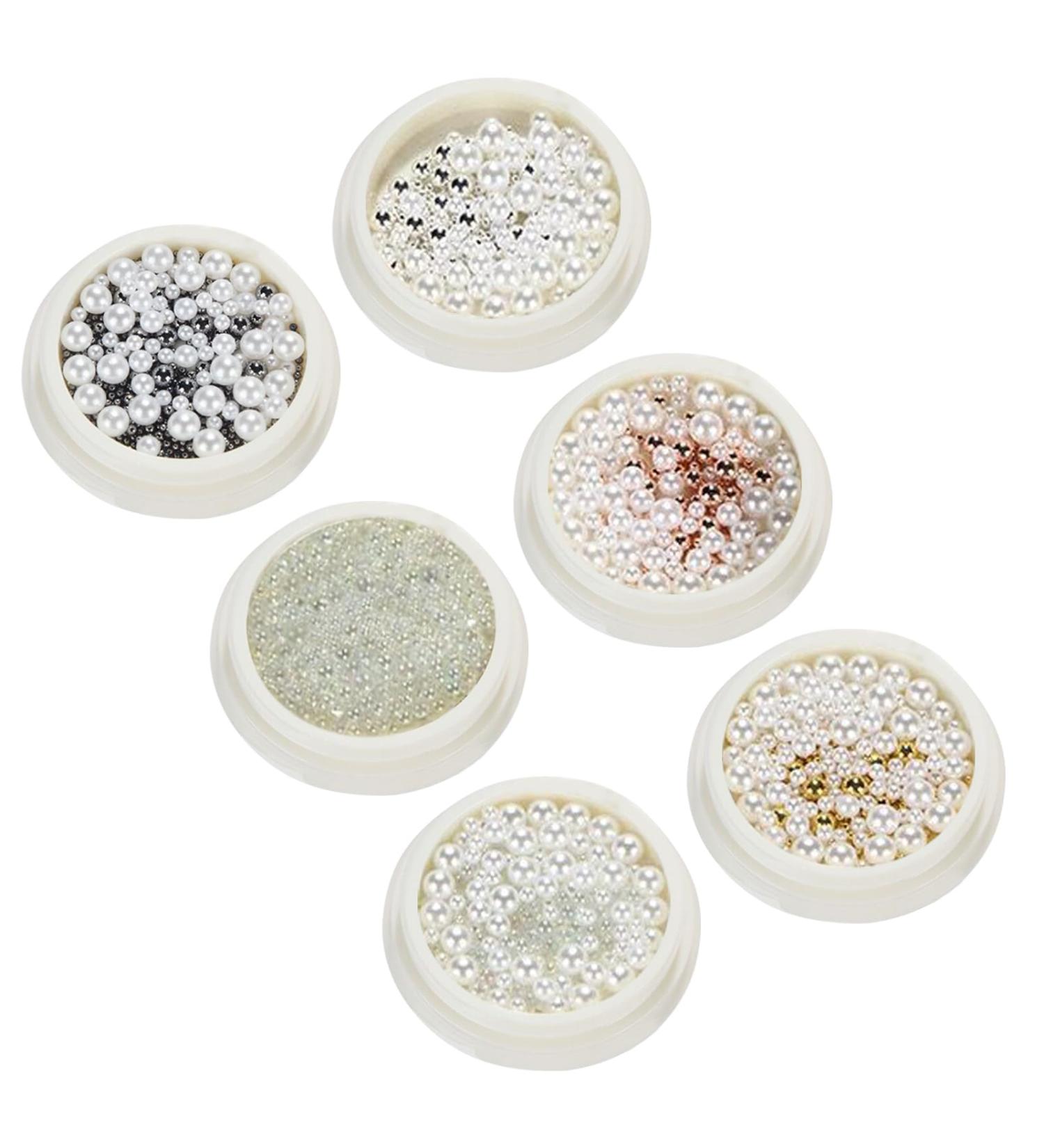 Half Round Nails Art Pearls Flatback Pearls Nail Nails Art Metal Ball Nail Caviars Beads Nails Art Supplies Nails Art Metal Ball - Buy Online on GoSupps.com