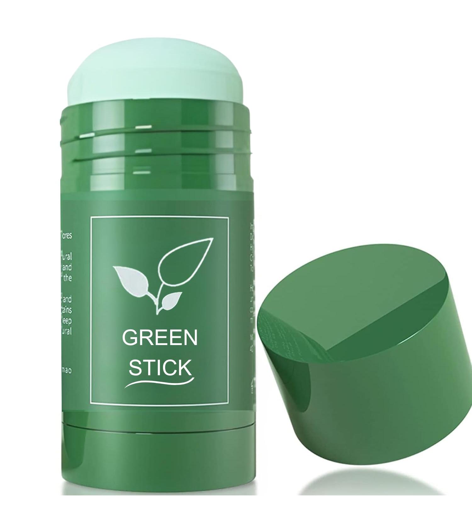 Green Tea Clay Stick - Deep Pore Cleansing Blackhead Remover Mask for All Skin Types | Brightening Facial Treatment with Green Tea Extract - Buy Online on GoSupps.com