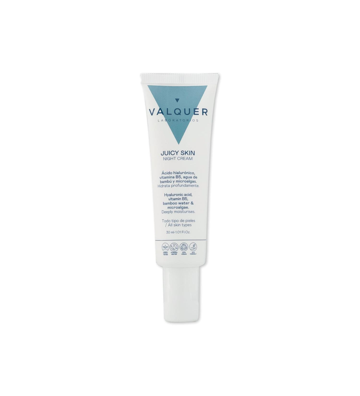  Valquer Laboratorios Valquer Intensive Night Moisturizing Face Cream - Deep Nutrition for Dry Skin Enriched with Hyaluronic Acid and Vitamins Restores & Renews Fast Absorption - 30ml - Buy Online on GoSupps.com