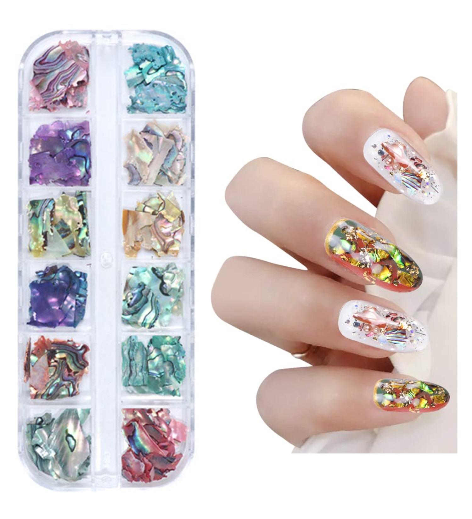URFEDA Nail Sequins Colourful Flakes Irregular Nail Decoration 3D Glitter Sequins Nail Decals Art DIY Nail Art Decoration Sticker for Nails Nail Art Sequins Rhinestone Nail Art Manicure - Buy Online on GoSupps.com