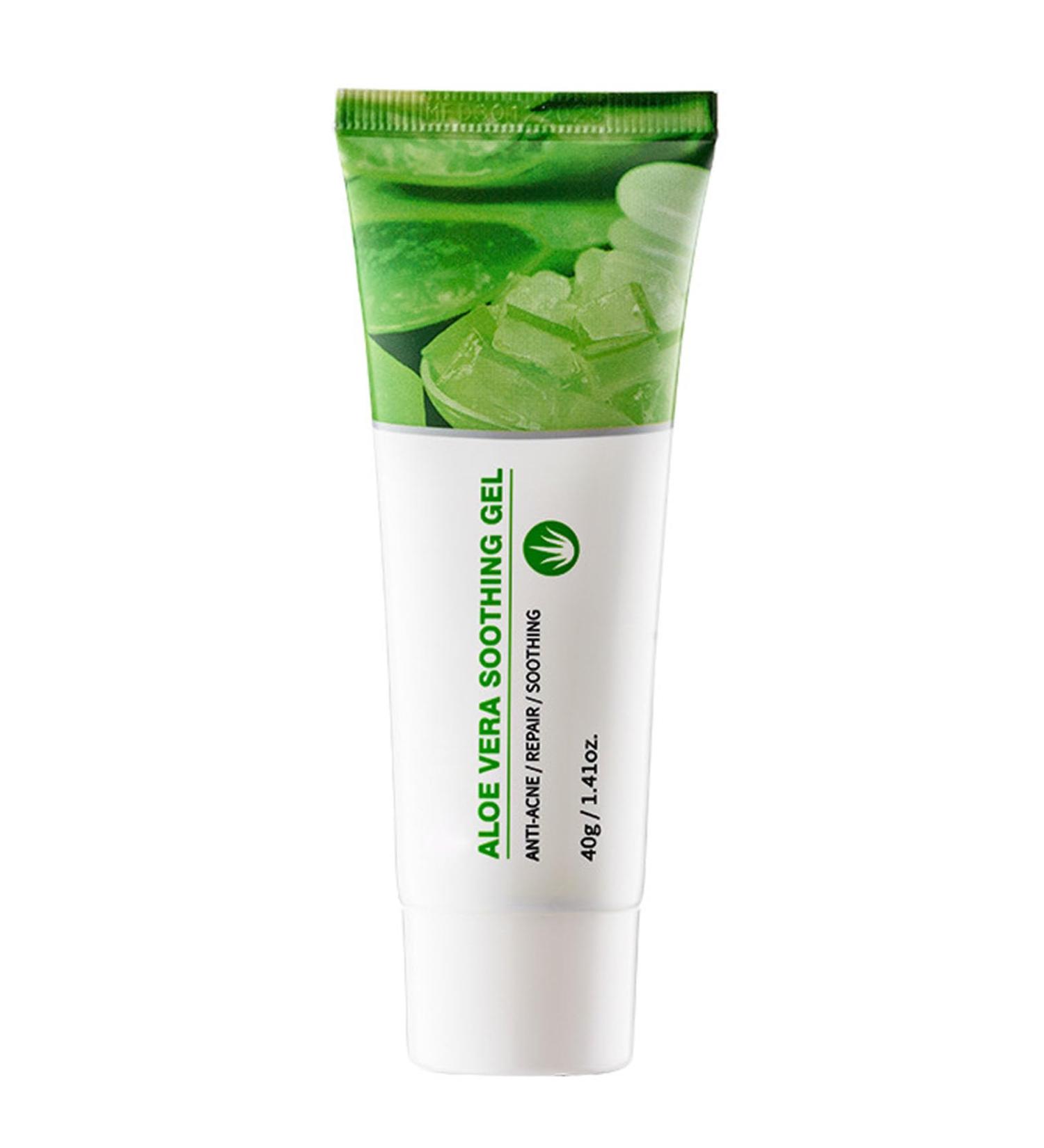 Organic Aloe Vera Gel for Face - Travel Size Deep Moisturizing & Soothing Fast Absorbing After Sun Care - 1.41 Oz - Buy Online on GoSupps.com