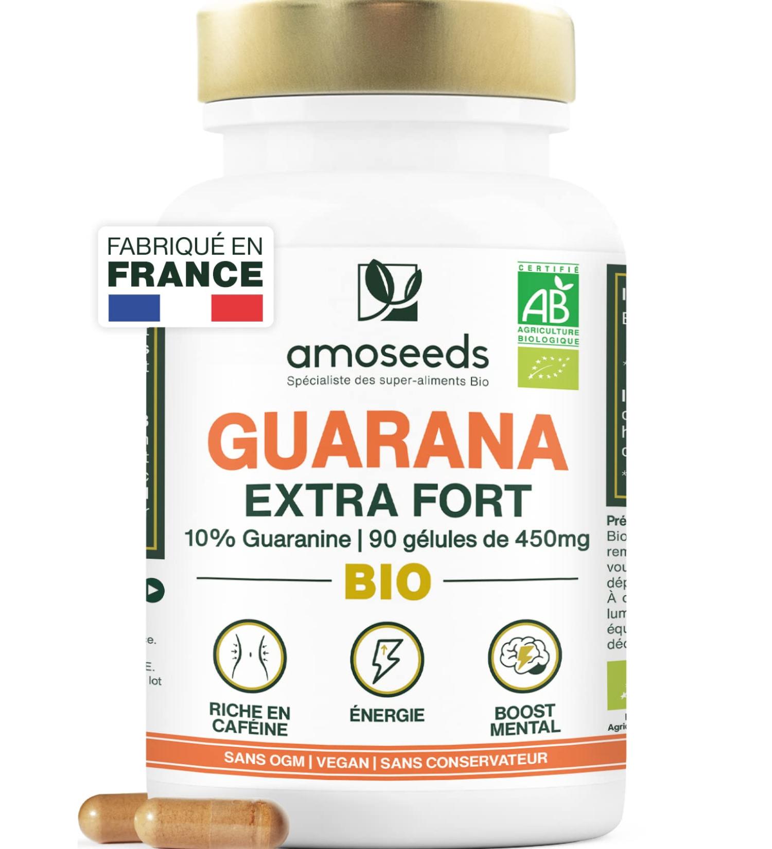 Organic Guarana Extra Strong 5400mg per day | 10% Natural Caffeine | 90 vegan capsules | Physical Boost Concentration | Superior Quality - Buy Online on GoSupps.com