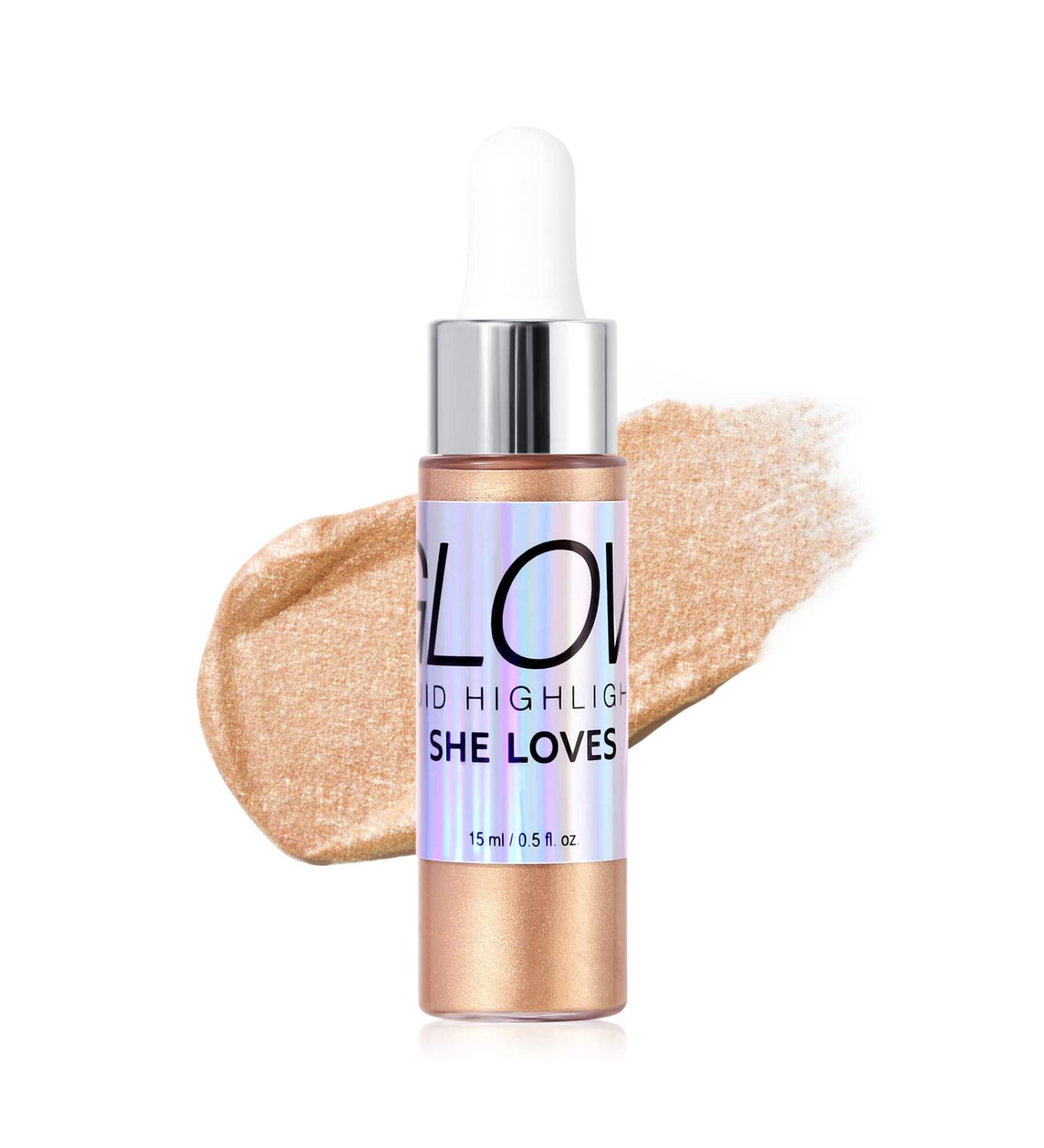 Rose Gold Liquid Highlighter - 0.5 fl.oz. Ultra Smooth Radiant Glow | Long-Lasting & Hydrating Makeup Highlighter - Buy Online on GoSupps.com