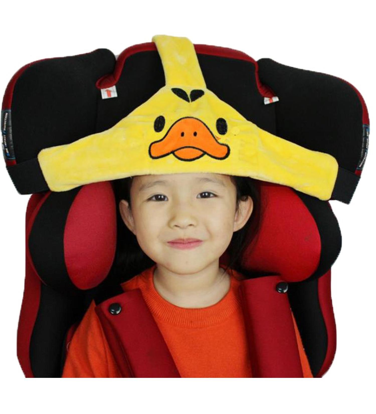 MINGZE Baby Child Car Seat Head Support - Adjustable Sleep Positioner & Safety Belt Protector (Yellow) - Buy Online on GoSupps.com