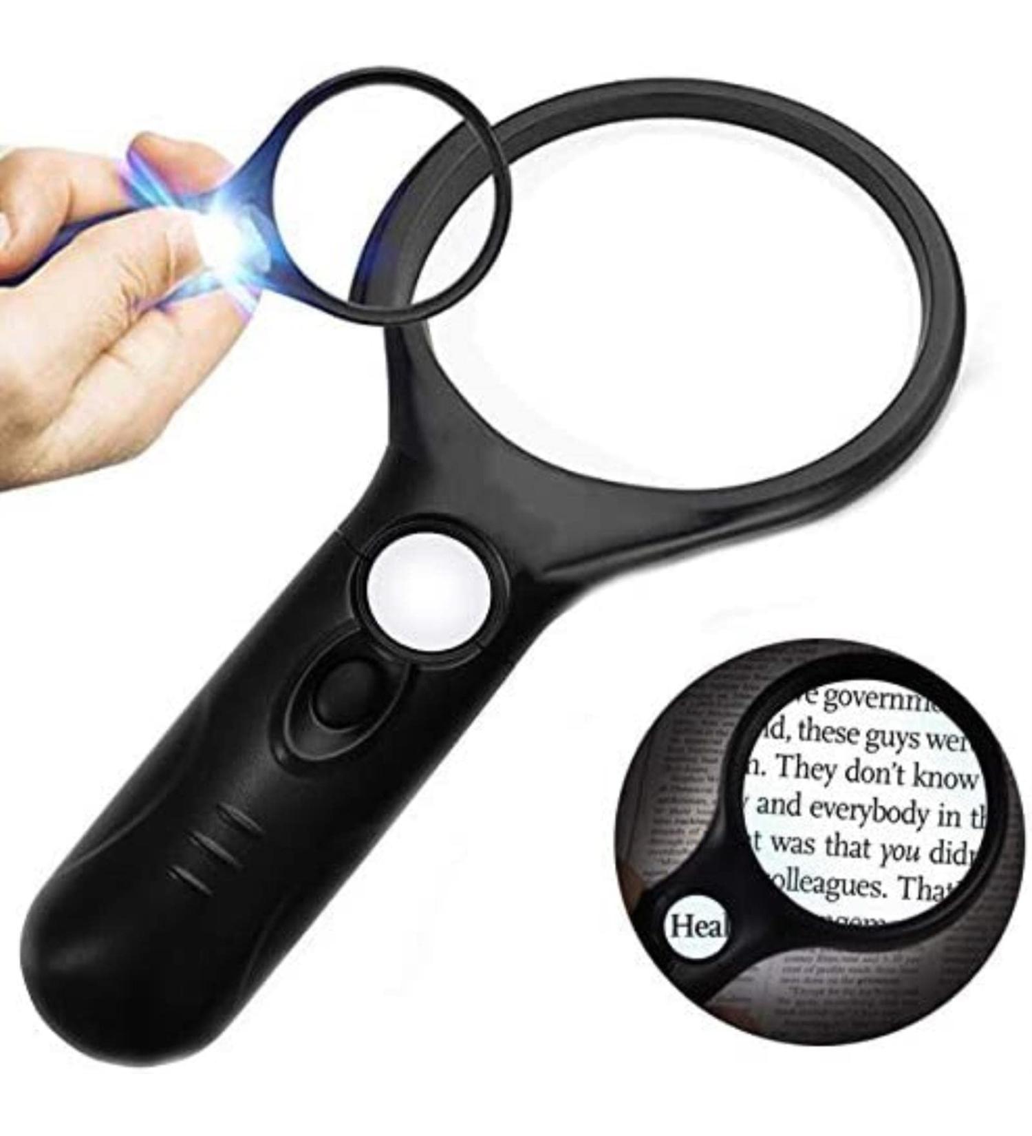 Professional 3X 45x Handheld Magnifier with 3 LED Light Lens Loupe for Reading Crafts Hobby Soldering Inspection Coins Exploring Full of Stars - Buy Online on GoSupps.com