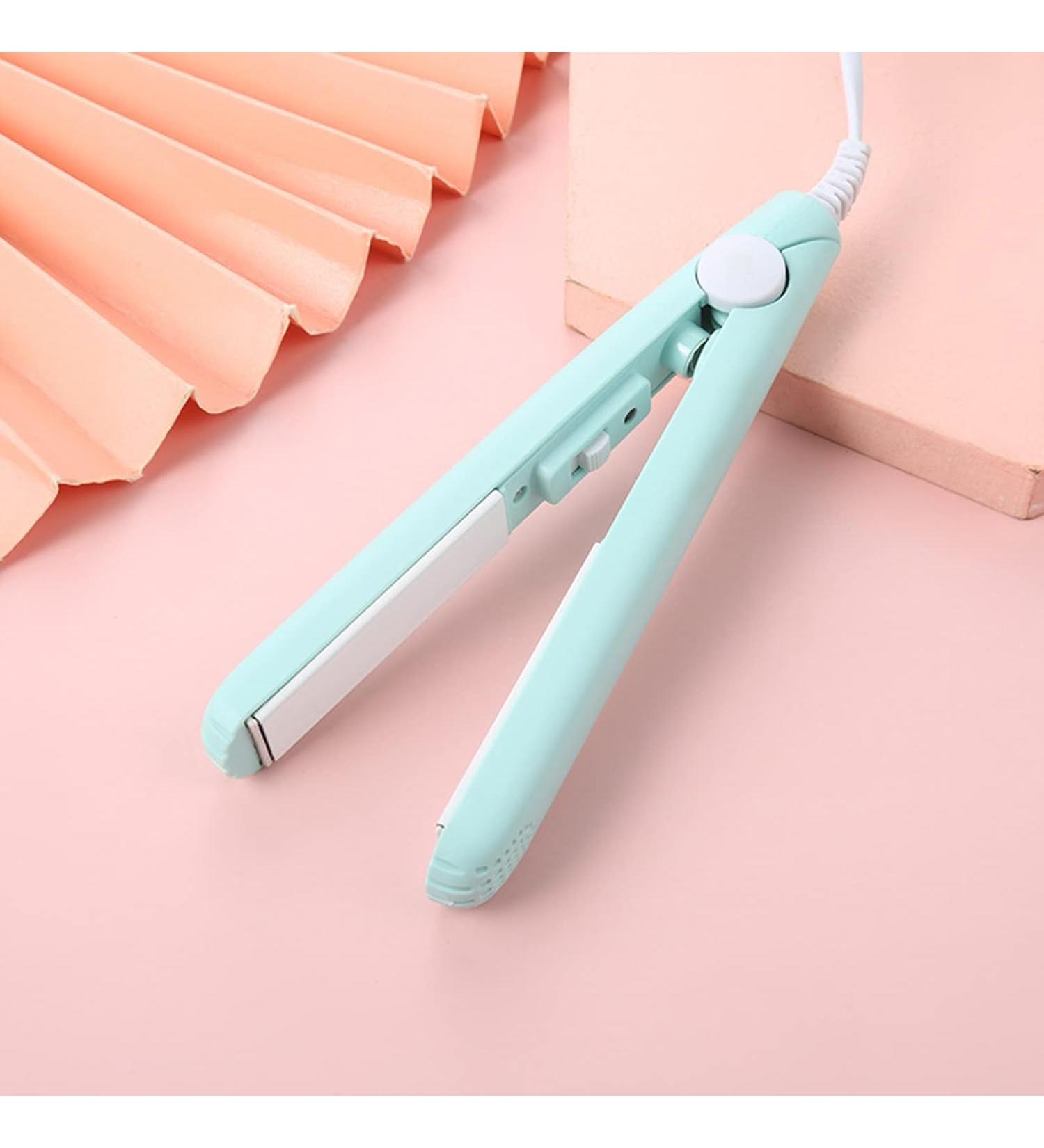 Blue Mini Hair Curler | 2-in-1 Ceramic Curler & Straightener for Short & Fine Hair | Perfect Hair Styling Tool - Buy Online on GoSupps.com