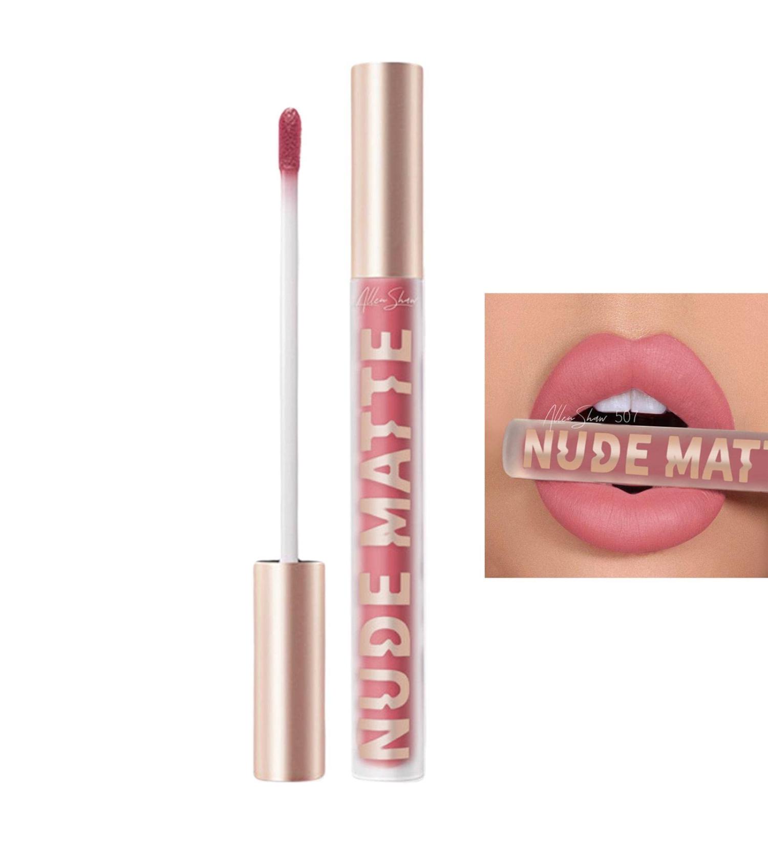 EUBEISAQI Matte Lip Gloss Matte Liquid Long Lasting Lipstick Makeup Lip Plumper Makeup Kit Waterproof Velvet Lip Gloss Set Pigmented Lip Makeup Gift for Girls Women 507 - Buy Online on GoSupps.com