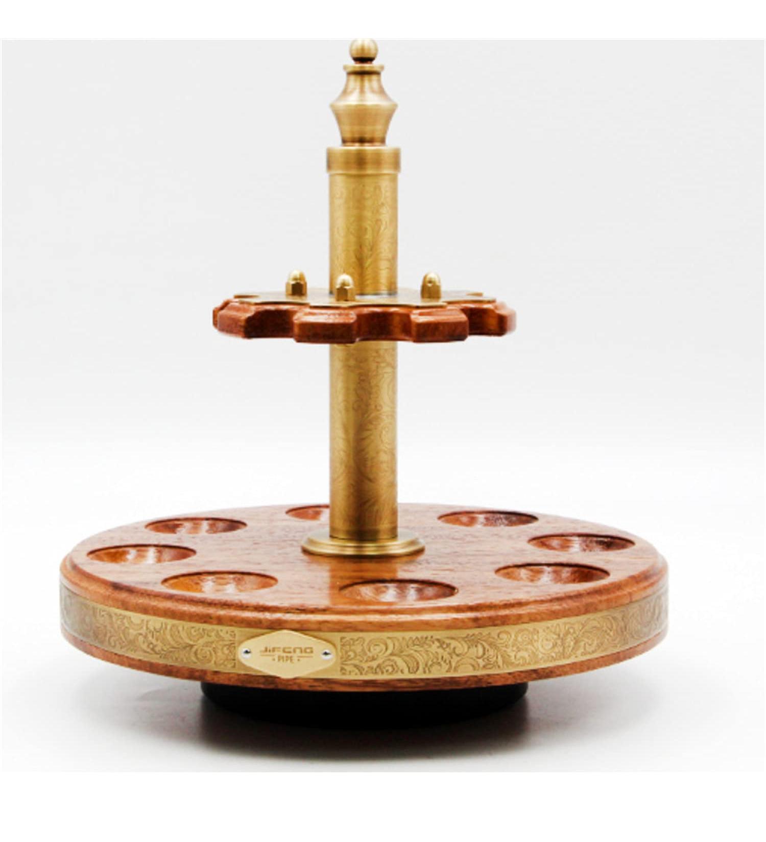 Handmade Pipe Rack-8 Pipes-made of Copper + Pineapple Grid Wood Can Be Rotated 360 Degrees Pipe Accessories - Buy Online on GoSupps.com
