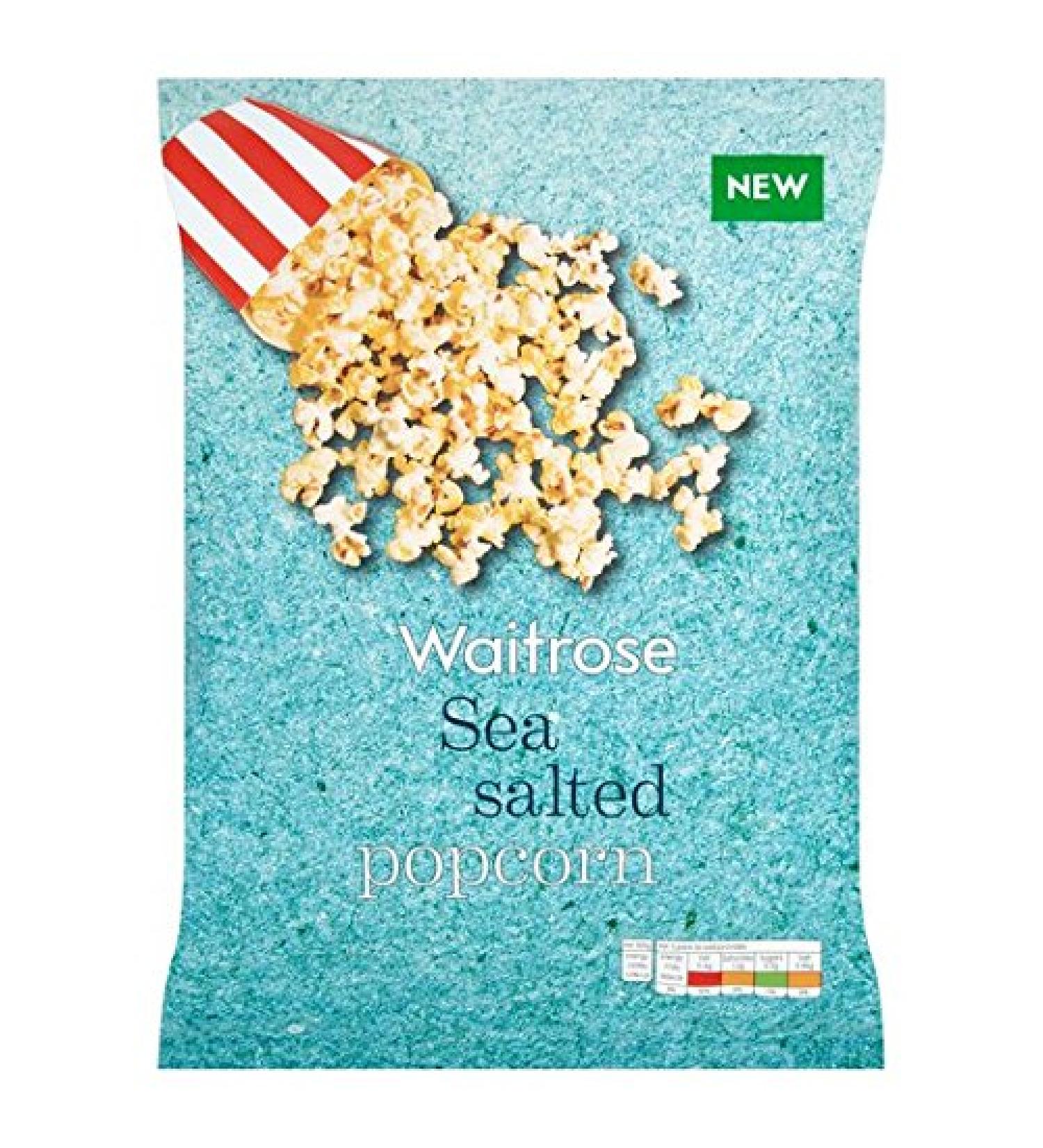 Sea Salted Popcorn Waitrose 70g