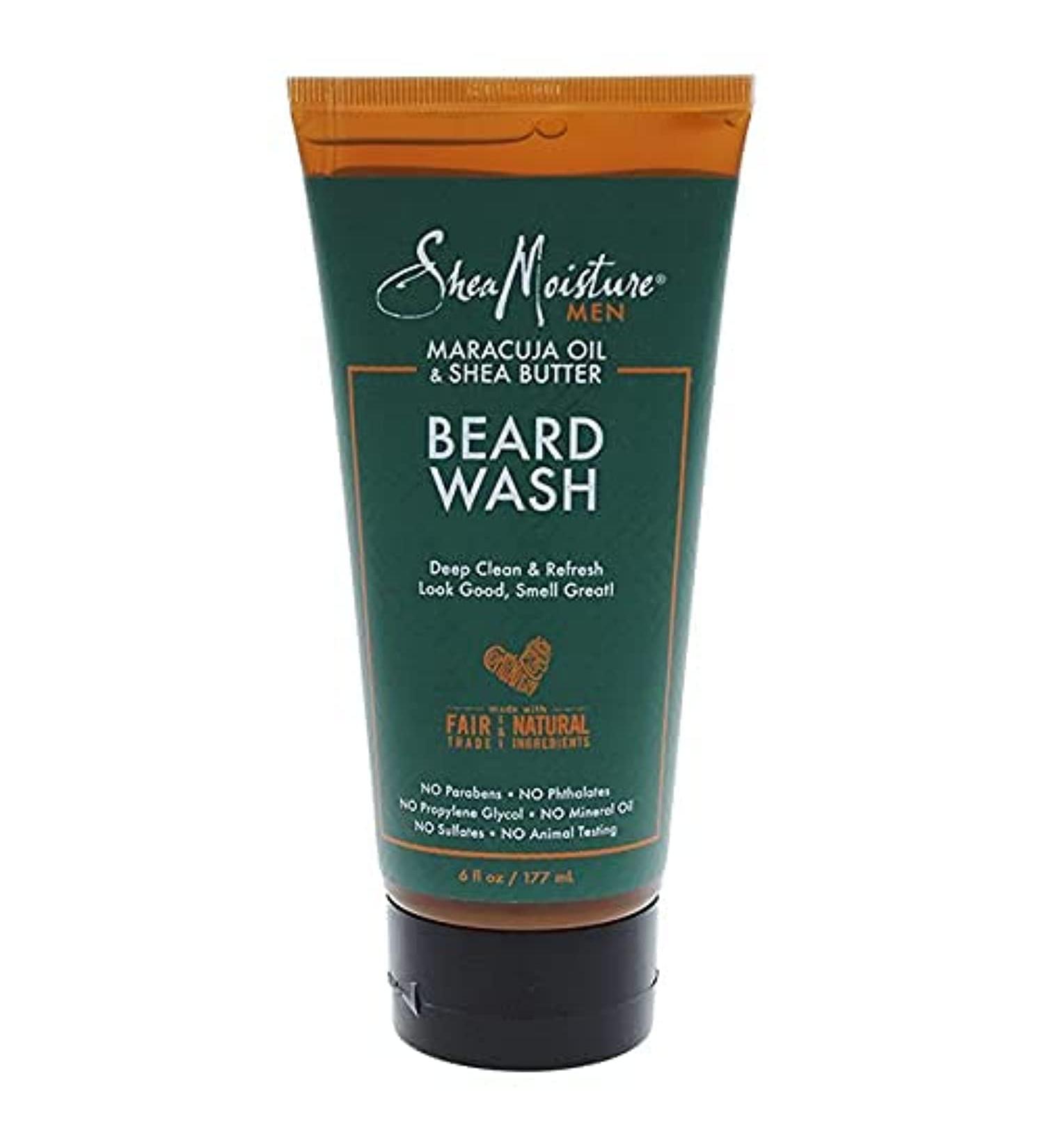 SheaMoisture Maracuja Oil & Shea Butter Beard Wash - 6 oz - Buy Online on GoSupps.com