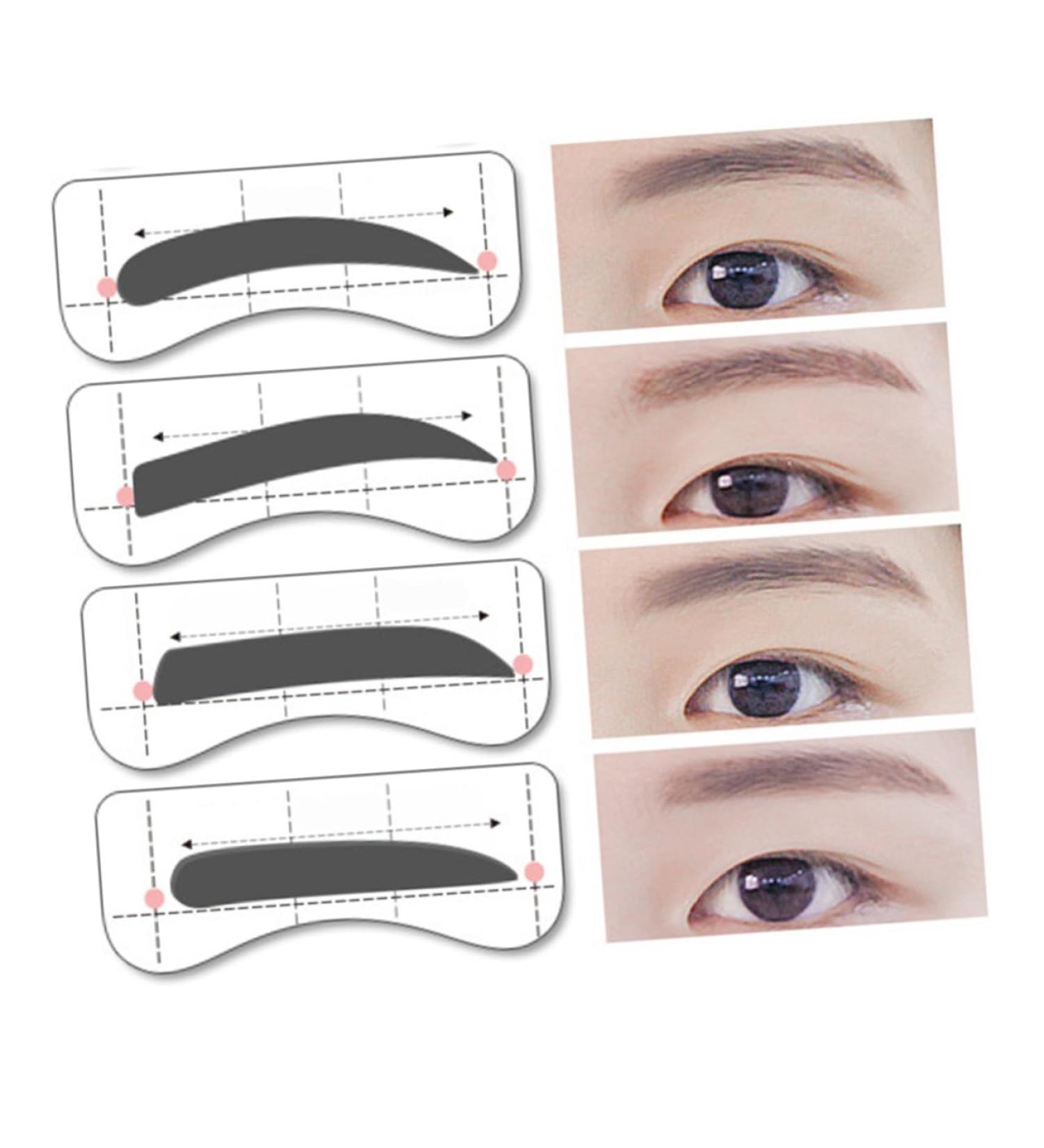 FOMIYES 32 Pairs 8 Kits Eyeshadow Molds Eyebrow Makeup Tools Eyebrow Stickers Eyebrow Trimming Eyebrow Marks 1 count (Pack of 1) As Shown - Buy Online on GoSupps.com