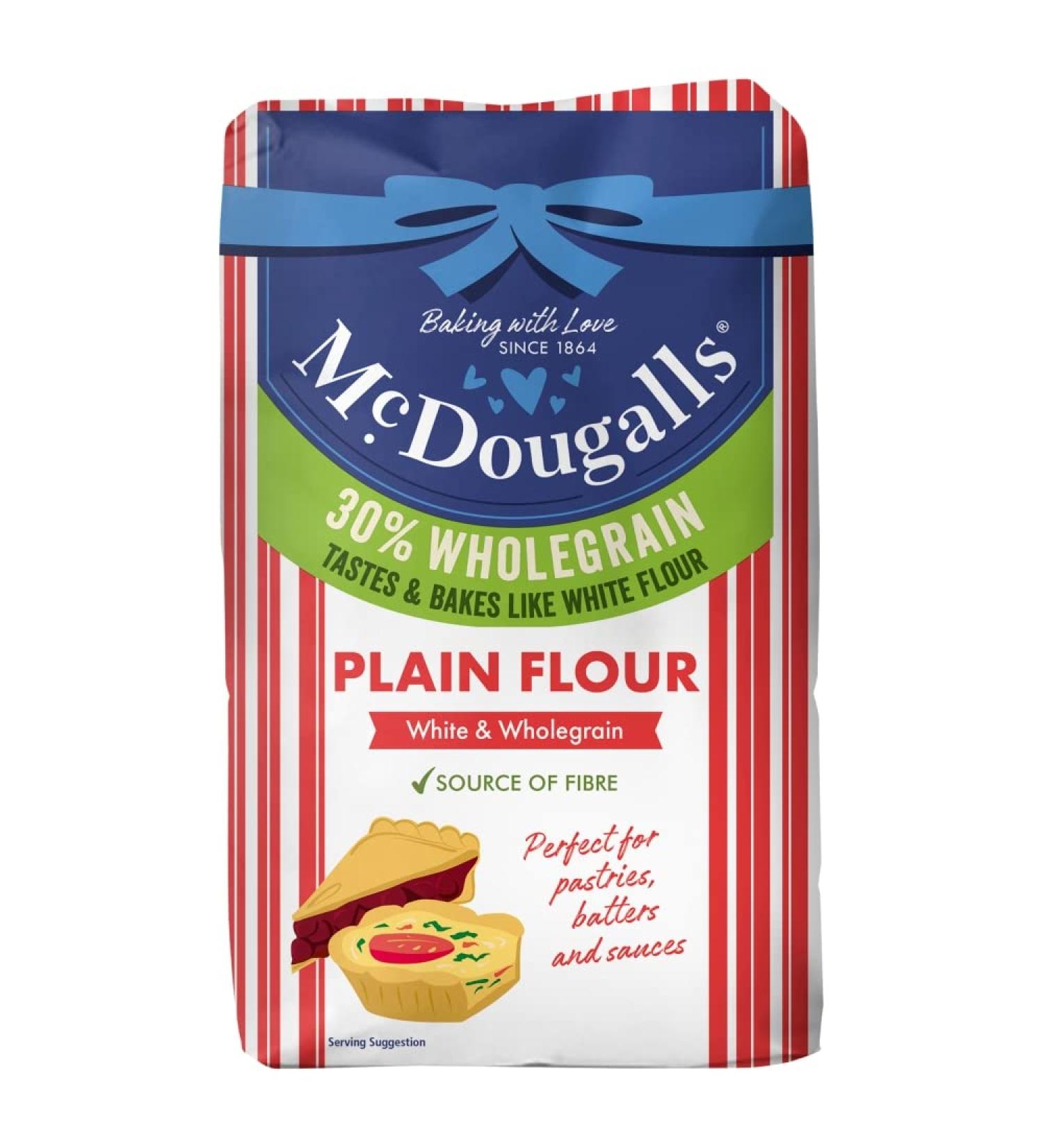 McDougalls Plain Flour White & Wholegrain 1kg