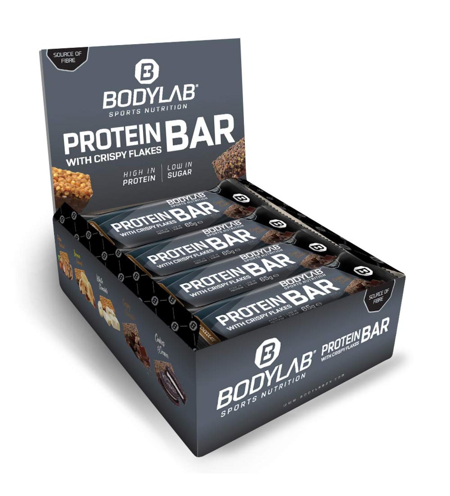 BODYLAB24 Crispy Chocolate Protein Bar - High-Quality Low Carb & Low Fat - 12 x 65g Pack for Fitness & Nutrition - Buy Online on GoSupps.com