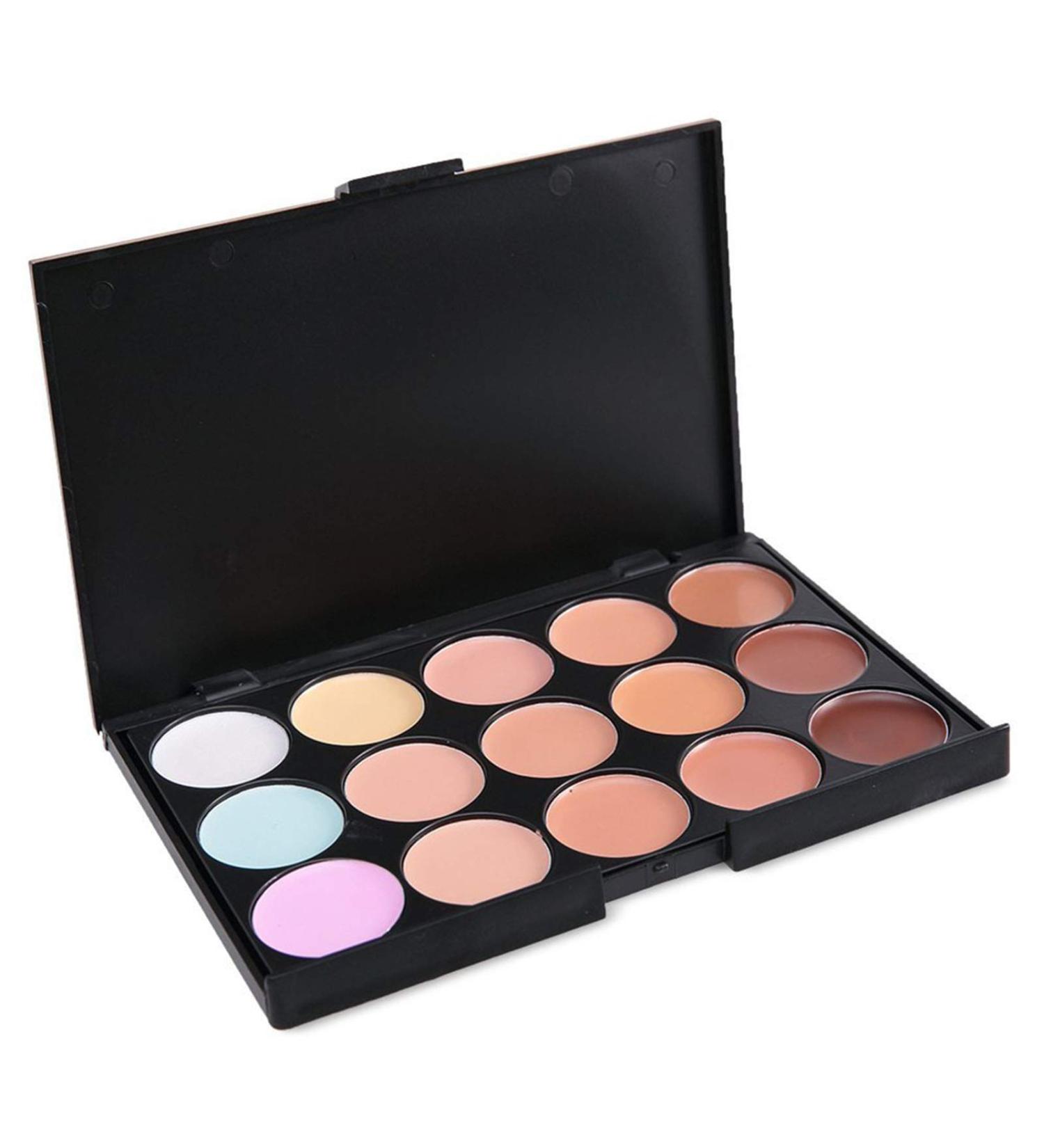 Vodisa Ultra Contour Kit - 15 Color Blemish Concealer Palette for Face Makeup - Beauty Cosmetics Cream Contour & Highlighter Palette - Buy Online on GoSupps.com
