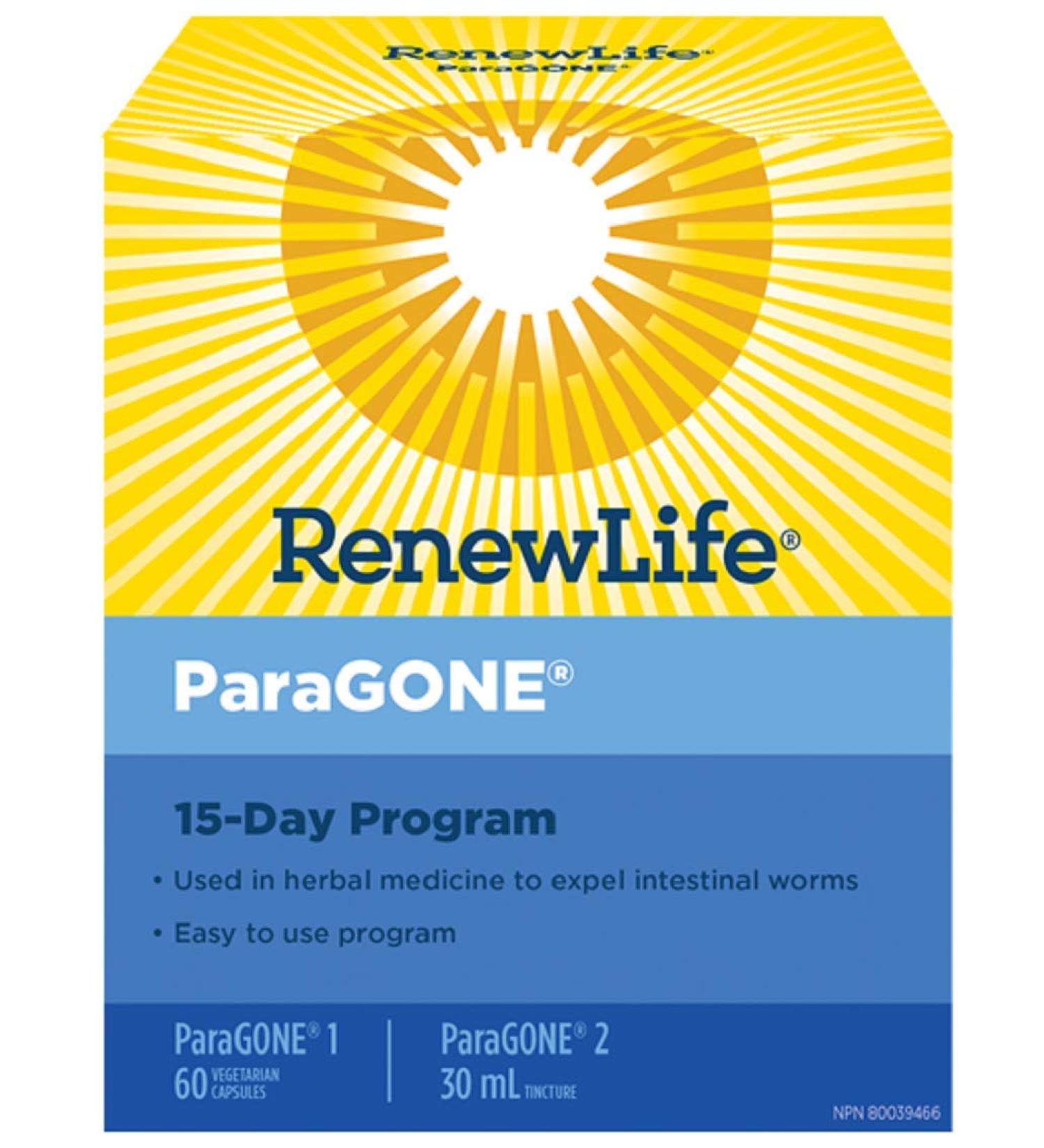 Renew Life ParaGONE Anti-Parasite Cleansing Program 15 Day Program 1 Kit 15 Day. ParaGONE - Buy Online on GoSupps.com