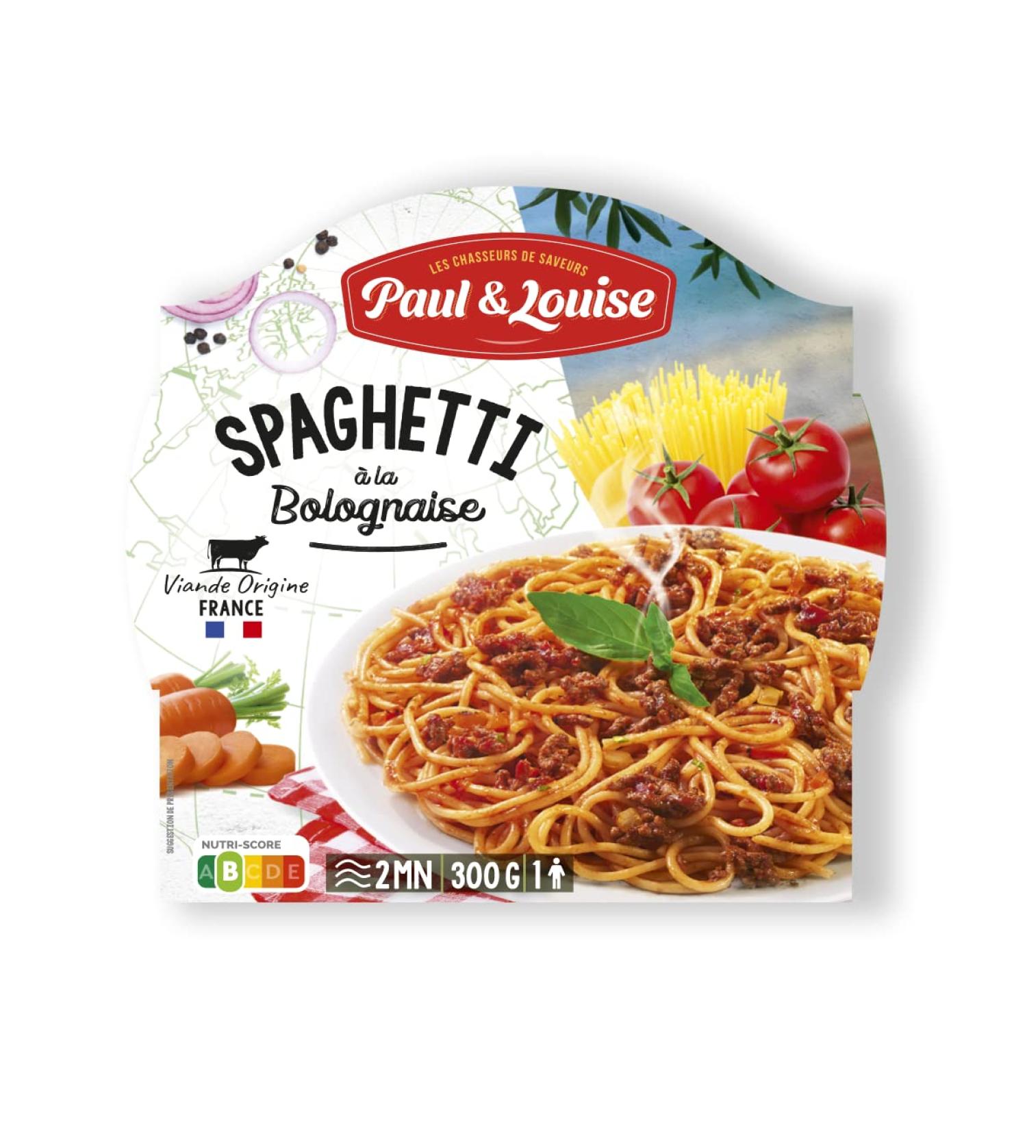 Paul & Louise Spaghetti Bolognese 300 g - Ready in 2 min - 100% meat from France - Buy Online on GoSupps.com