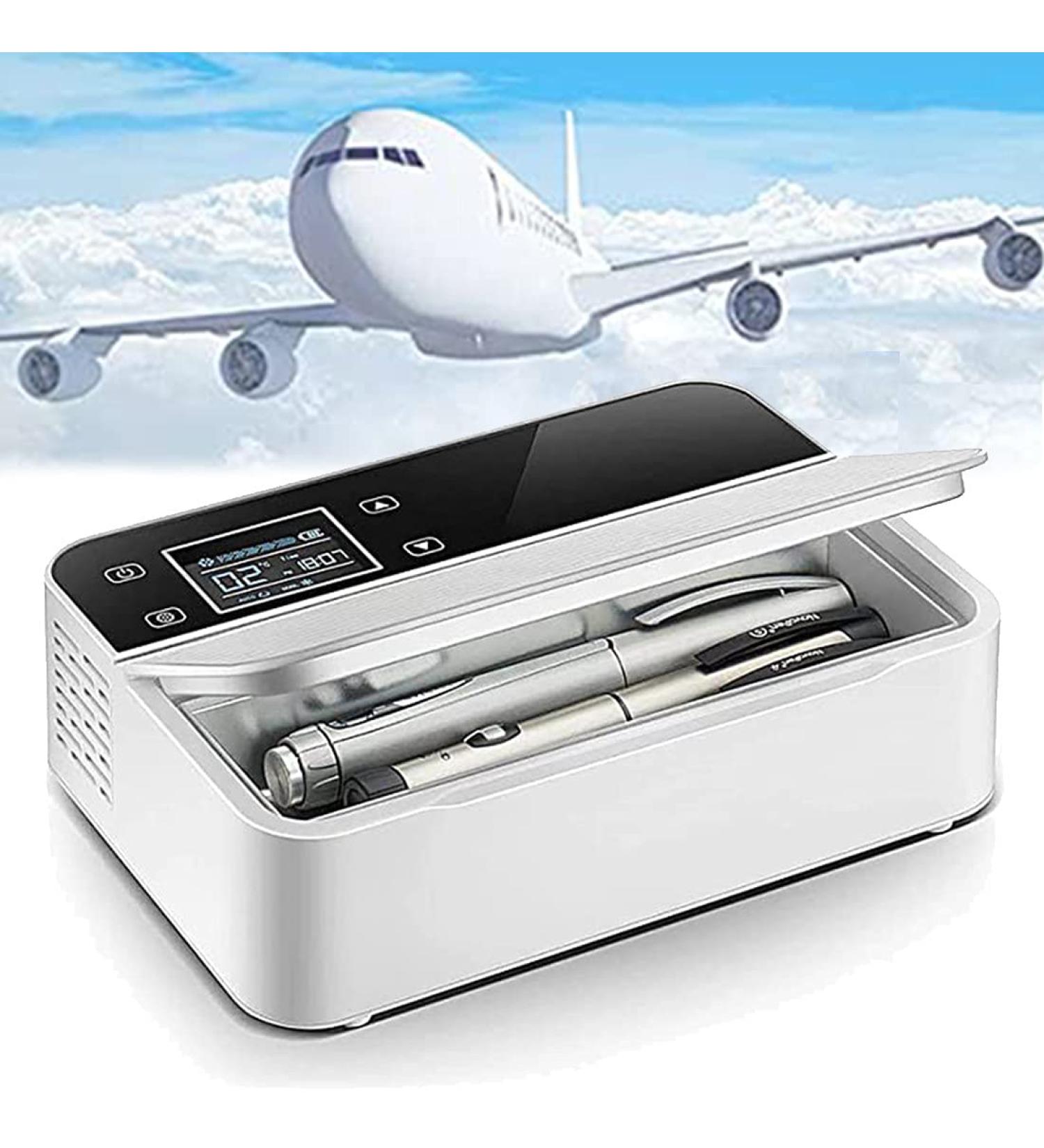 Insulin Cooler Portable Cold Boxes Refrigerator for Travel LCD Display Support Multiple Charging Methods Rechargeable Treasure Vehicle Socket for Diabetic Medication Organizer - Buy Online on GoSupps.com