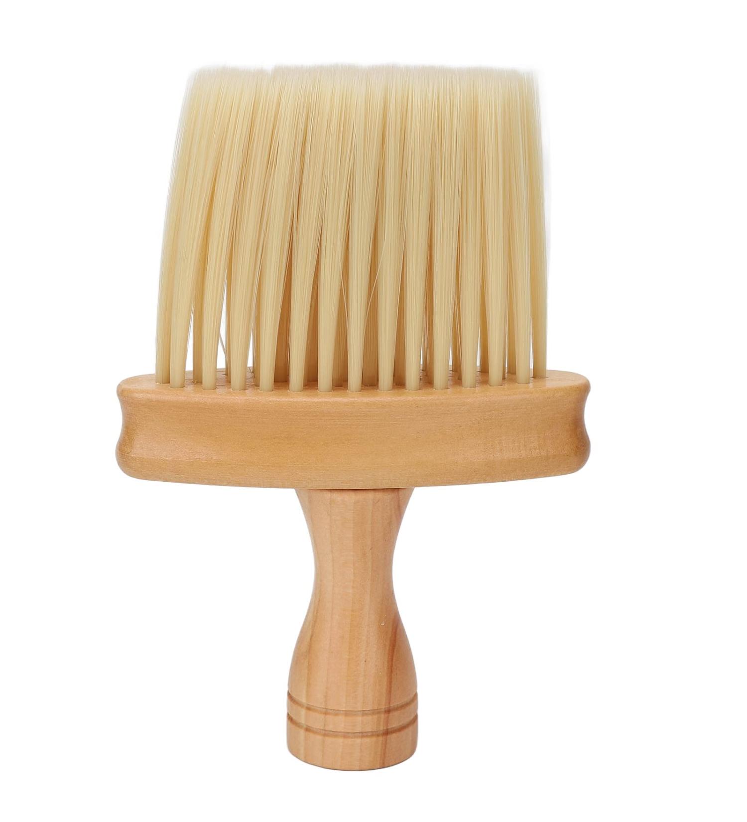 Neck Duster Multifunctional Barber Brush Neck Duster Nylon Bristles Simple Style Neck Duster with Wooden Handle Barber Brush for Hair Cutting Hairdressing Barber Shop Household - Buy Online on GoSupps.com