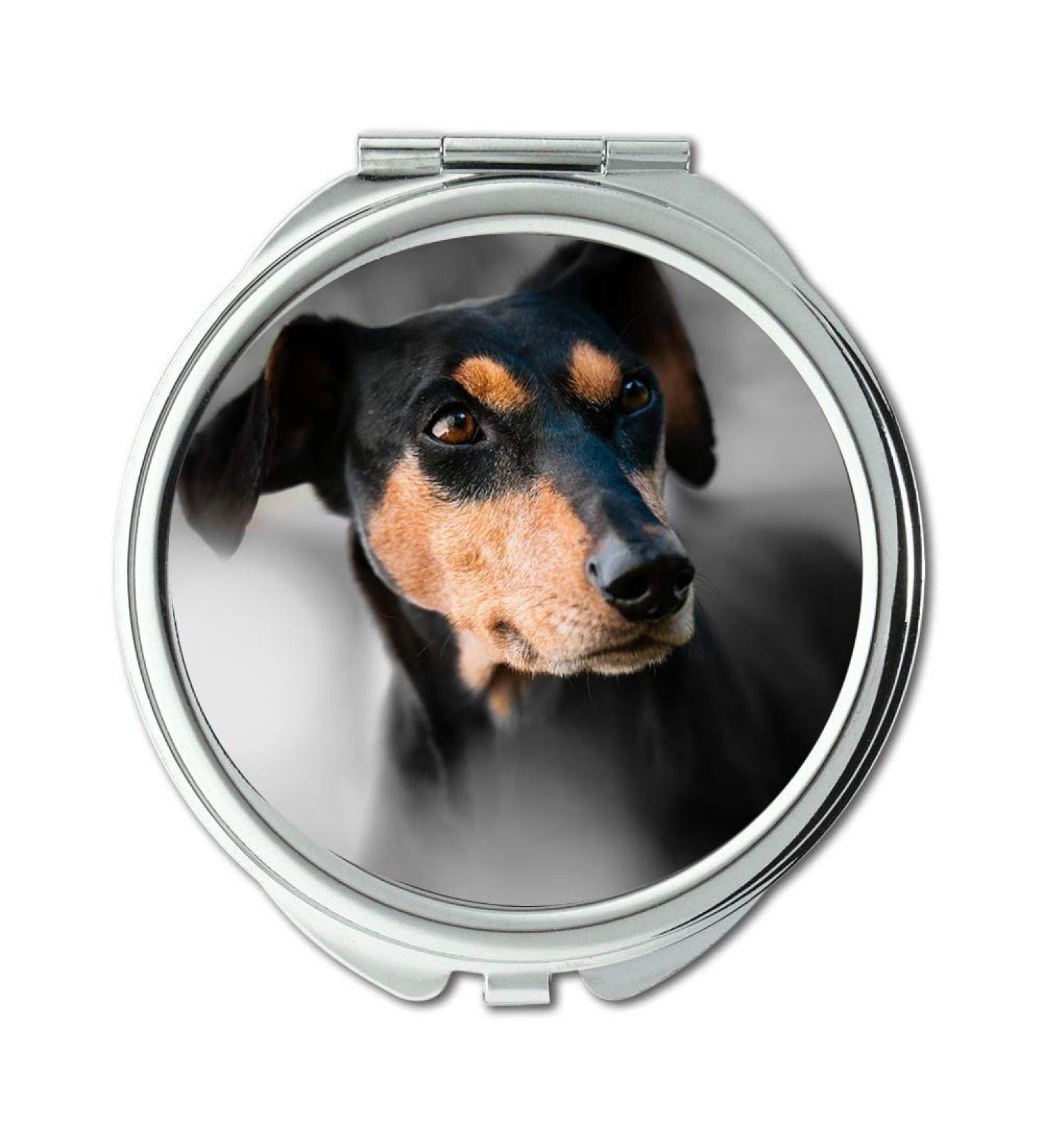 Mirror Compact Mirror Animal Dog Pet Race Dog Snout Dog Look Pocket Mirror portable mirror - Buy Online on GoSupps.com