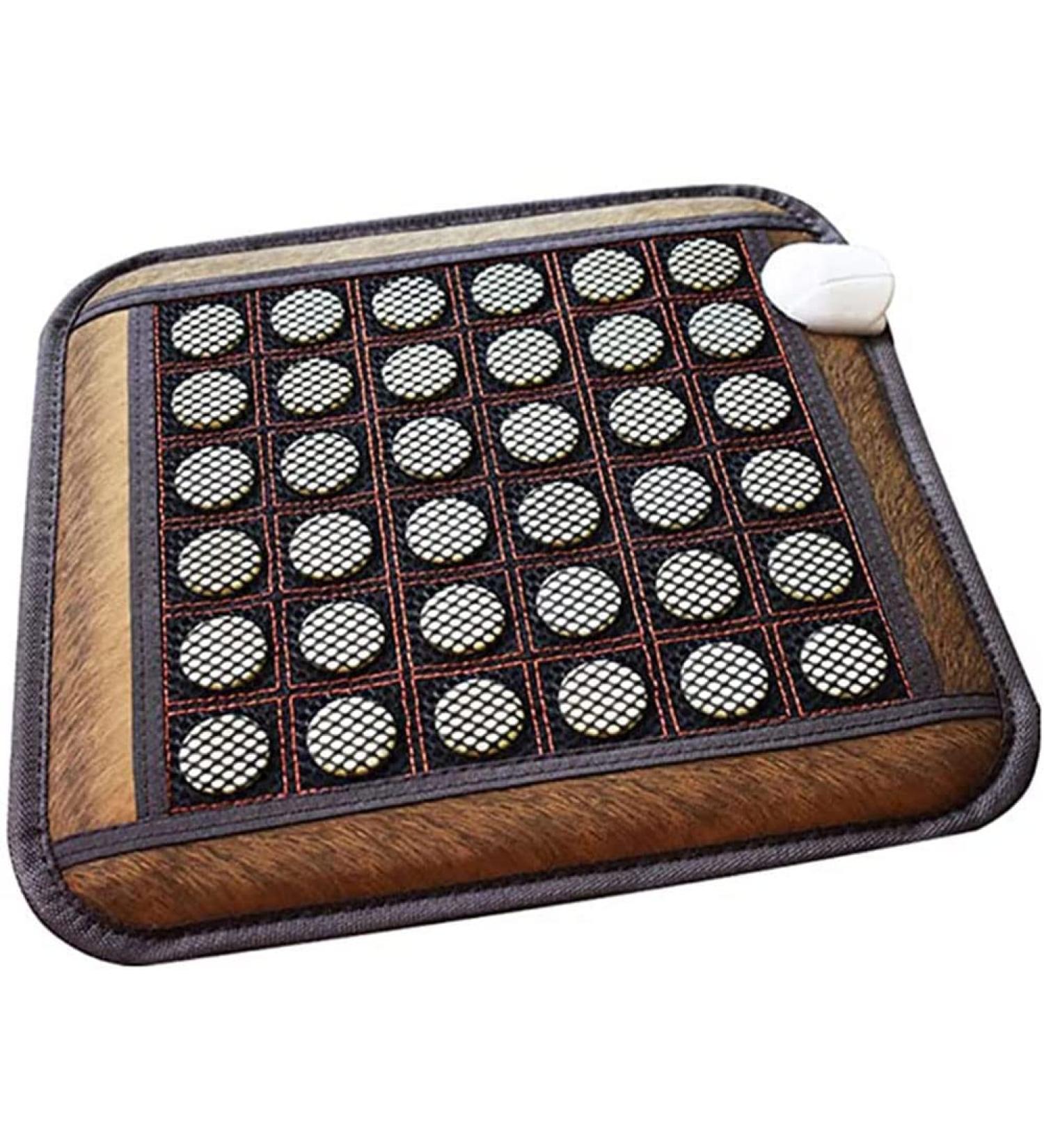 Haoding Heating Pillows - Natural Jade & Tourmaline Infrared Heat Mat for Pain Relief (45x45cm) - Buy Online on GoSupps.com