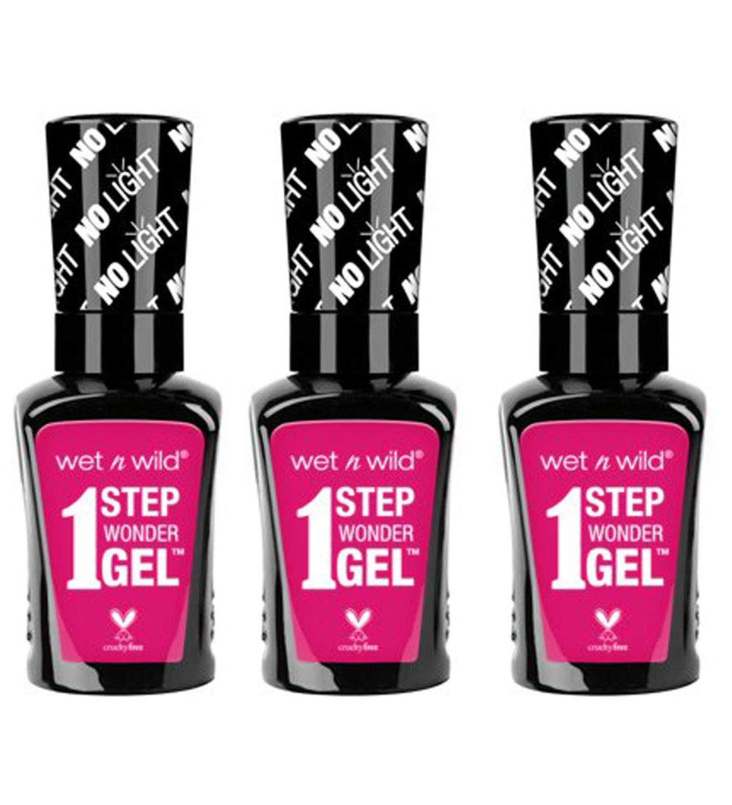 Wet n Wild 1 Step Wonder Nail Gel 0.45fl oz / 13.5ml (3 Pack 723A It's Sher-Bert Day!) 3 Pack 723A It's Sher-Bert Day!