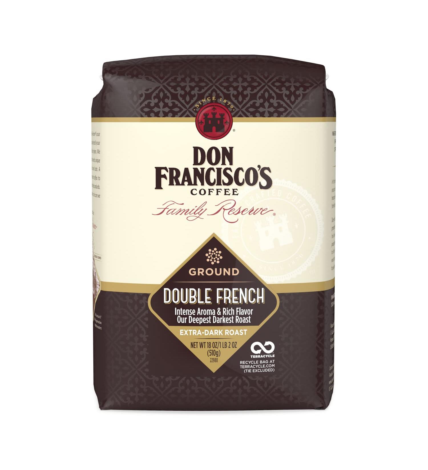 Don Francisco's Double caf moulu torr fi fonc fran ais (sac de 530 ml) Double fran ais 510.3 g (Lot de 1) - Buy Online on GoSupps.com