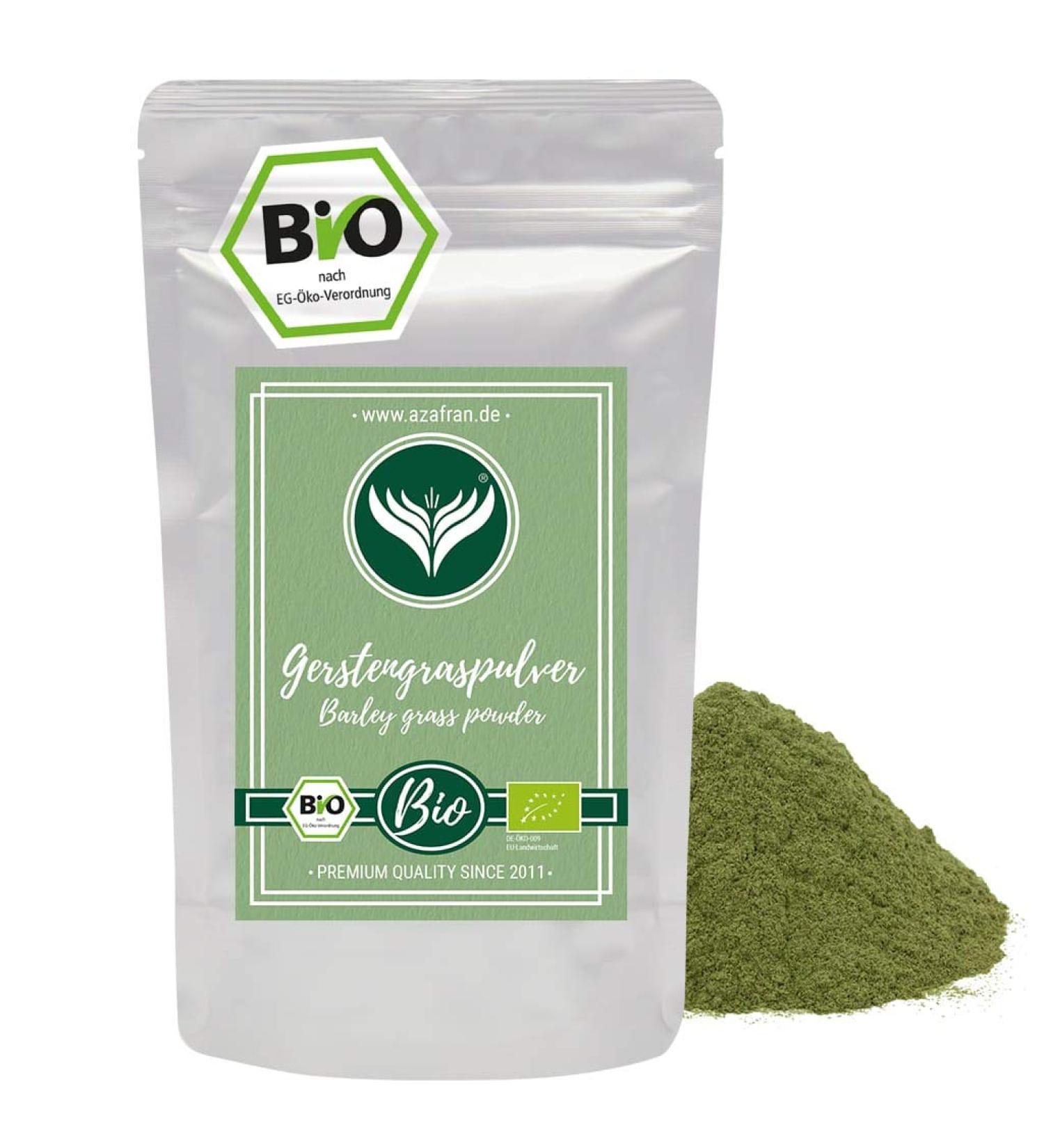 Buy Azafran Organic Barley Grass Powder 250g - Natural Cultivation in Germany & Austria - International Shipping Available - Buy Online on GoSupps.com