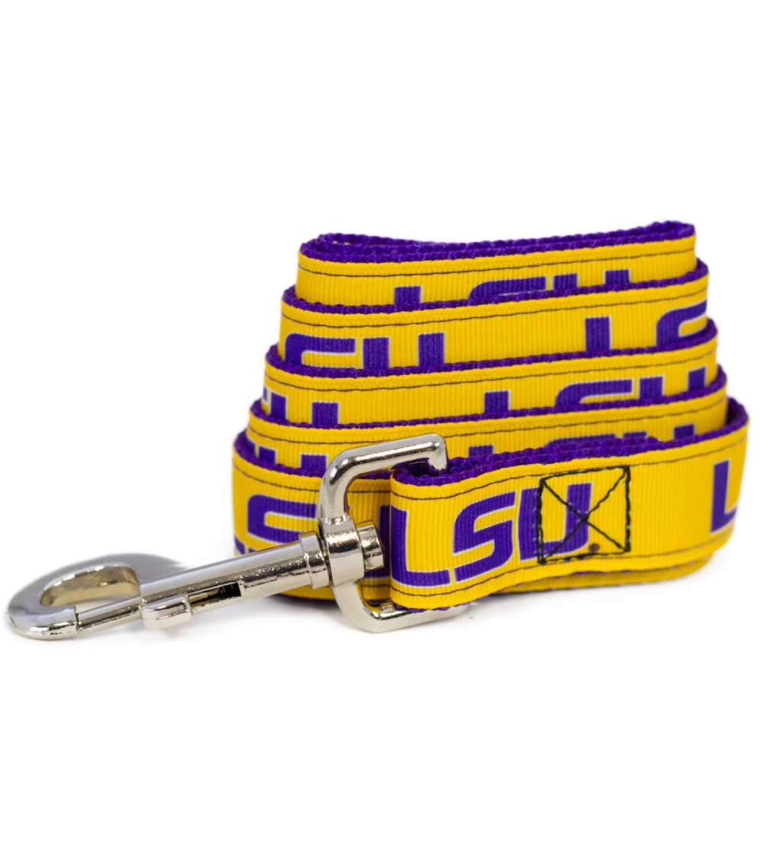 NCAA Louisiana State Fightin Tigers Dog Leash - Team Color Large | Officially Licensed Pet Leash - Buy Online on GoSupps.com