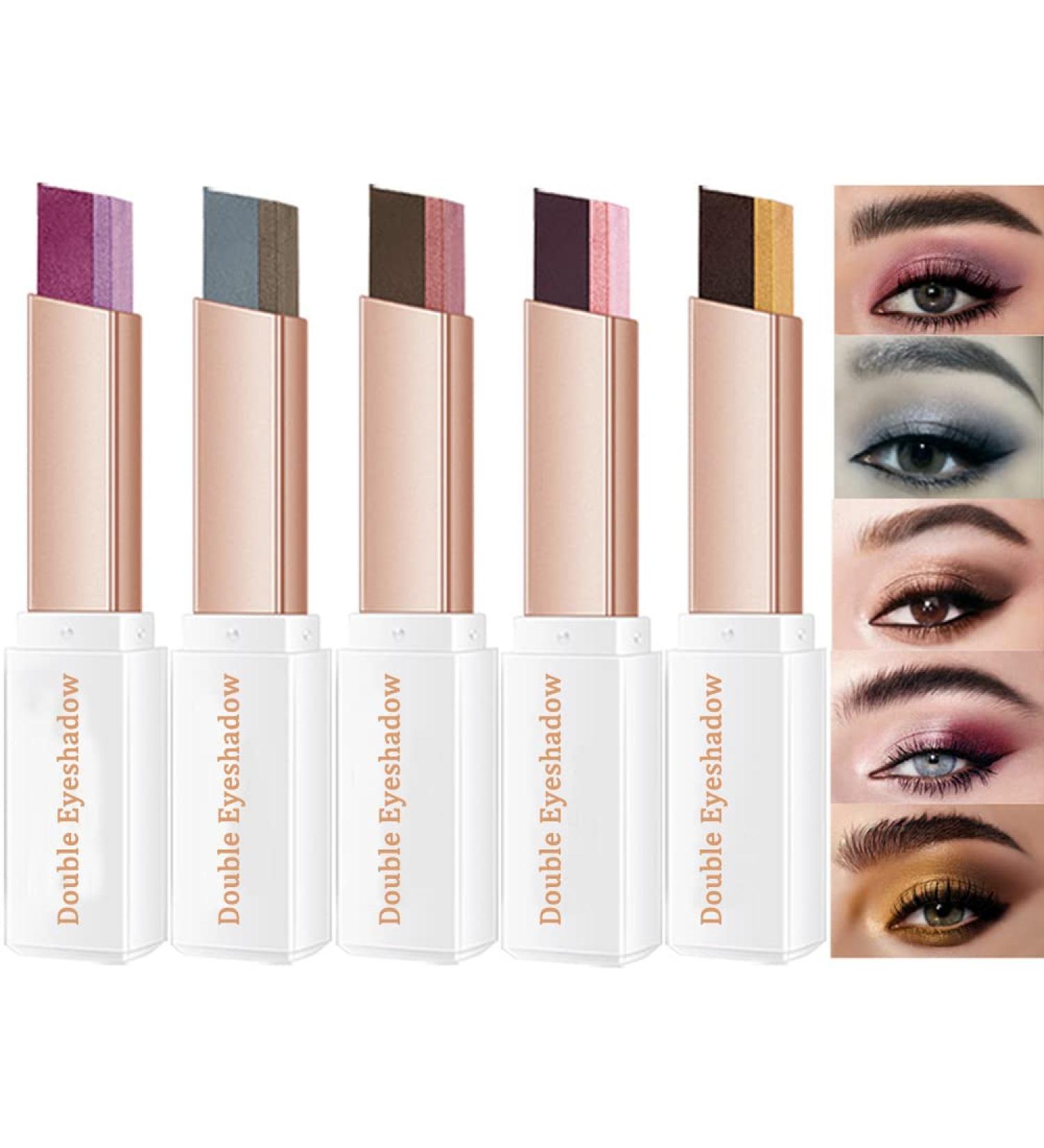 QQwow 10 Colors Eye Makeup Double Colors Eyeshadow Stick - Makeup Thrive Cosmetics Eye Brightener Matte Pearlescent Pencil 5 Pack - Buy Online on GoSupps.com