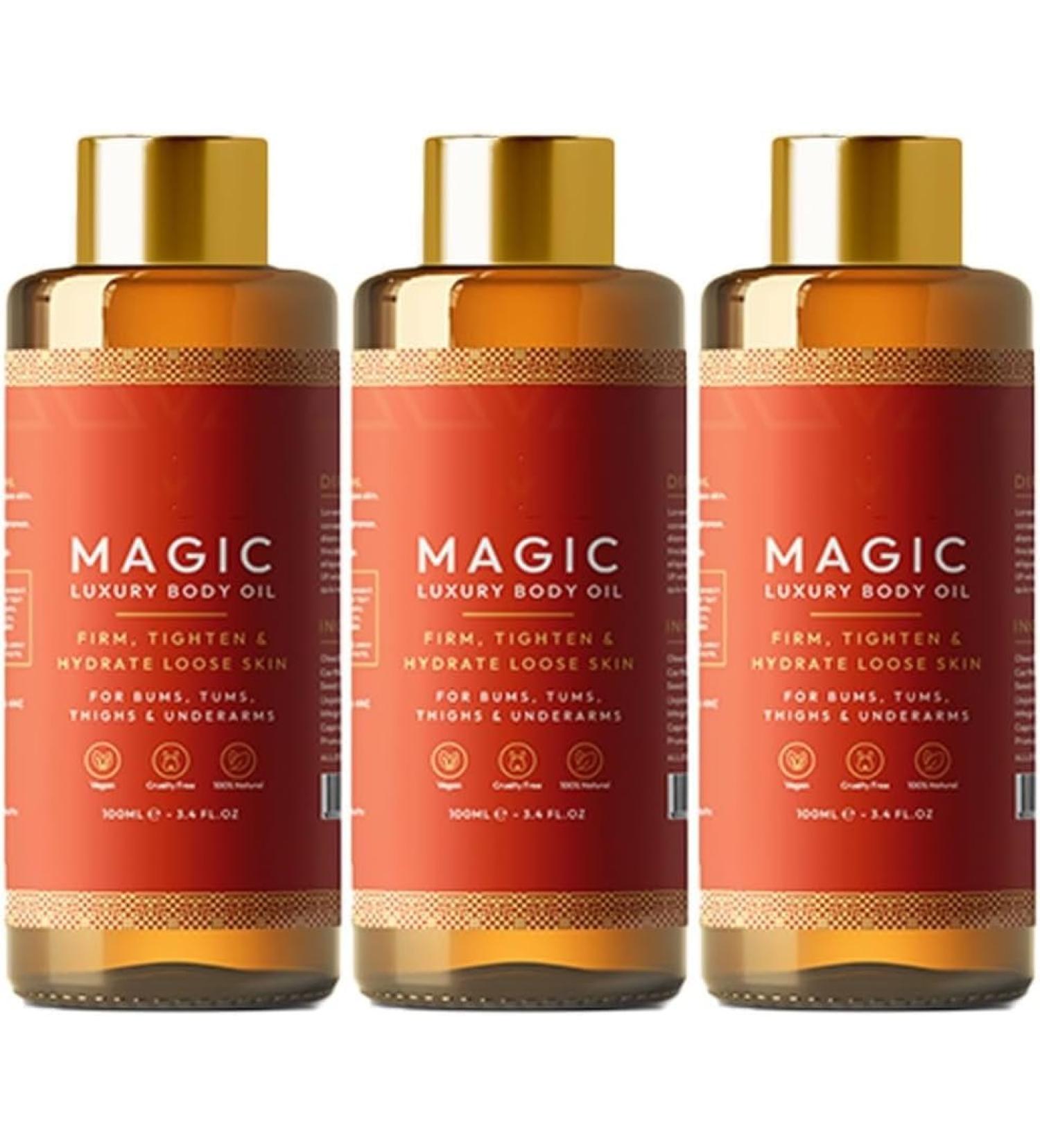 Kumosaga Besque Magic Body Oil 100ml Skin Firming Rejuvenating Tightens Plumps Firms and Hydrates Skin Arms Chest Thighs and Tums Body Oils for Women3pcs - Buy Online on GoSupps.com
