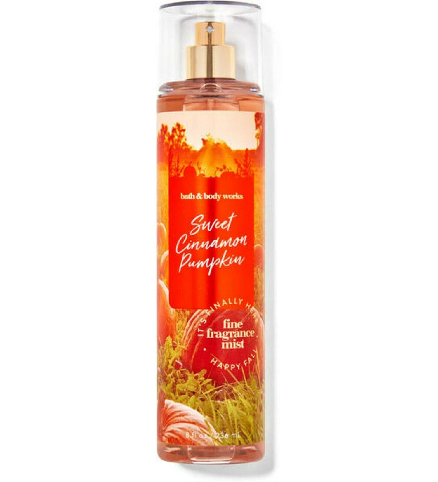 Shop Holiday & Tropical Fragrance Collection: Bath & Body Lotion Perfume Mist Shower Gel - Sweet Cinnamon Pumpkin Mist (8 oz) | International Shipping Available - Buy Online on GoSupps.com