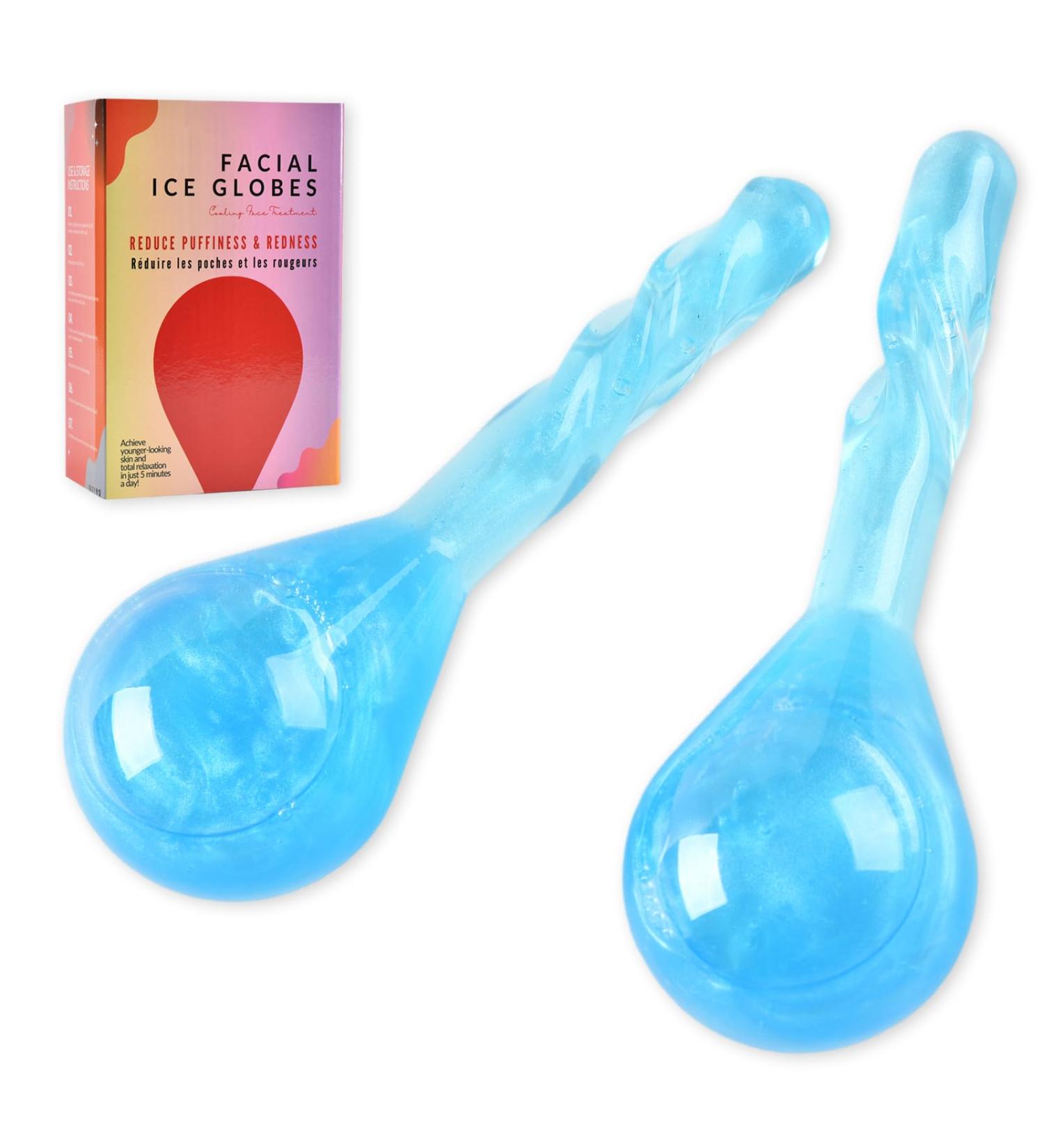 Premium Ice Globes for Facial & Eye Care - Cooling Beauty Tool for Women | Reduce Puffiness & Redness | Blue Quicksand - Buy Online on GoSupps.com