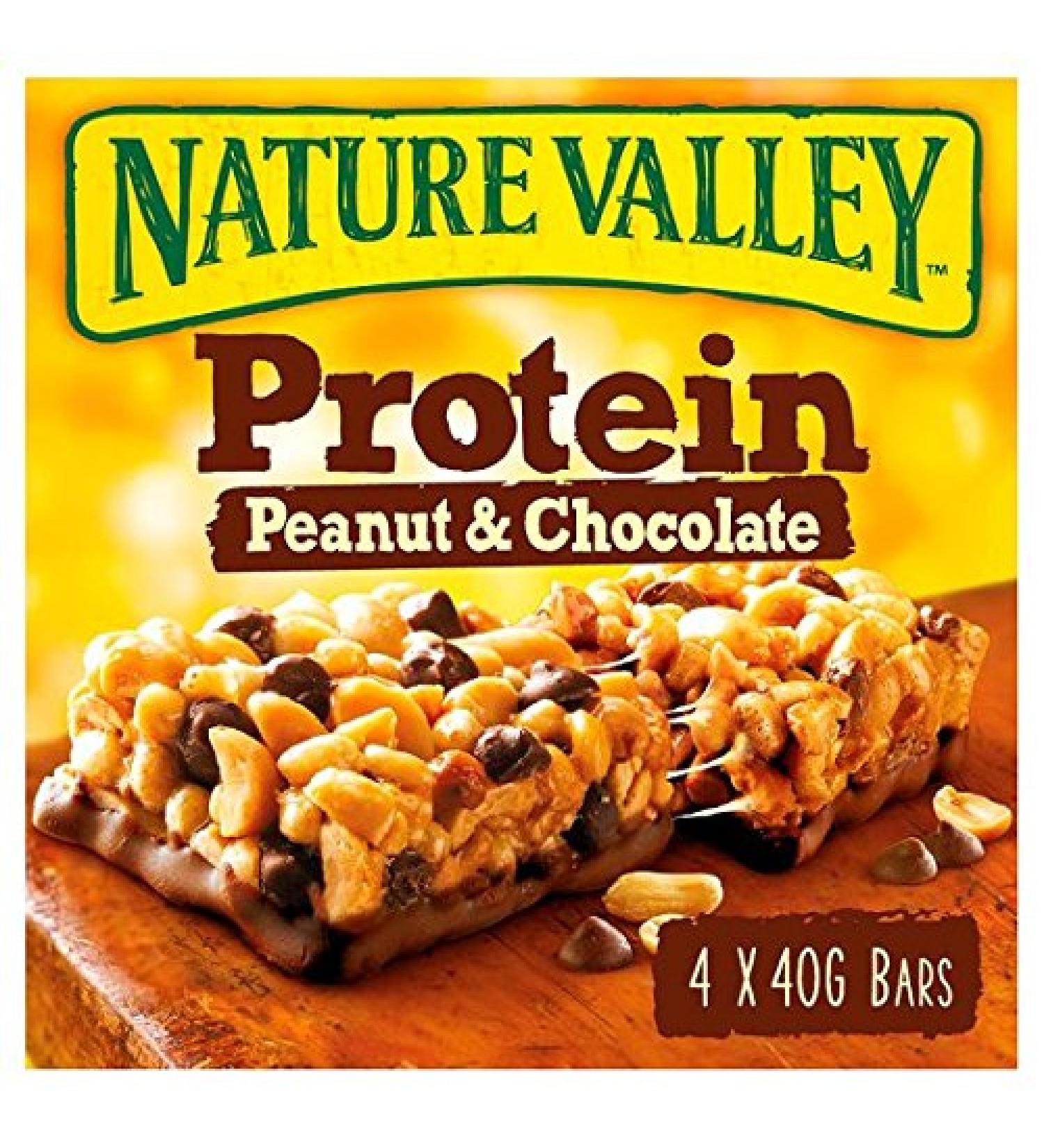 Nature Valley Protein Lot de 4 barres de chocolat et cacahu tes 40 g