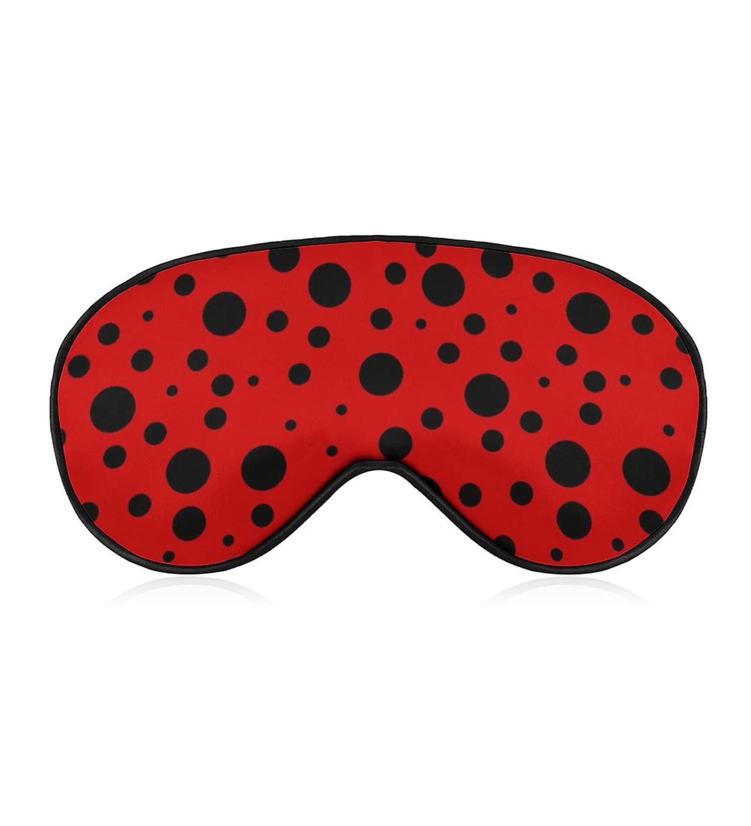 Ladybug Black Spots Sleep Mask for Women | Adjustable Eye Shades with Elastic Strap - Comfortable Sleep Accessory - Buy Online on GoSupps.com