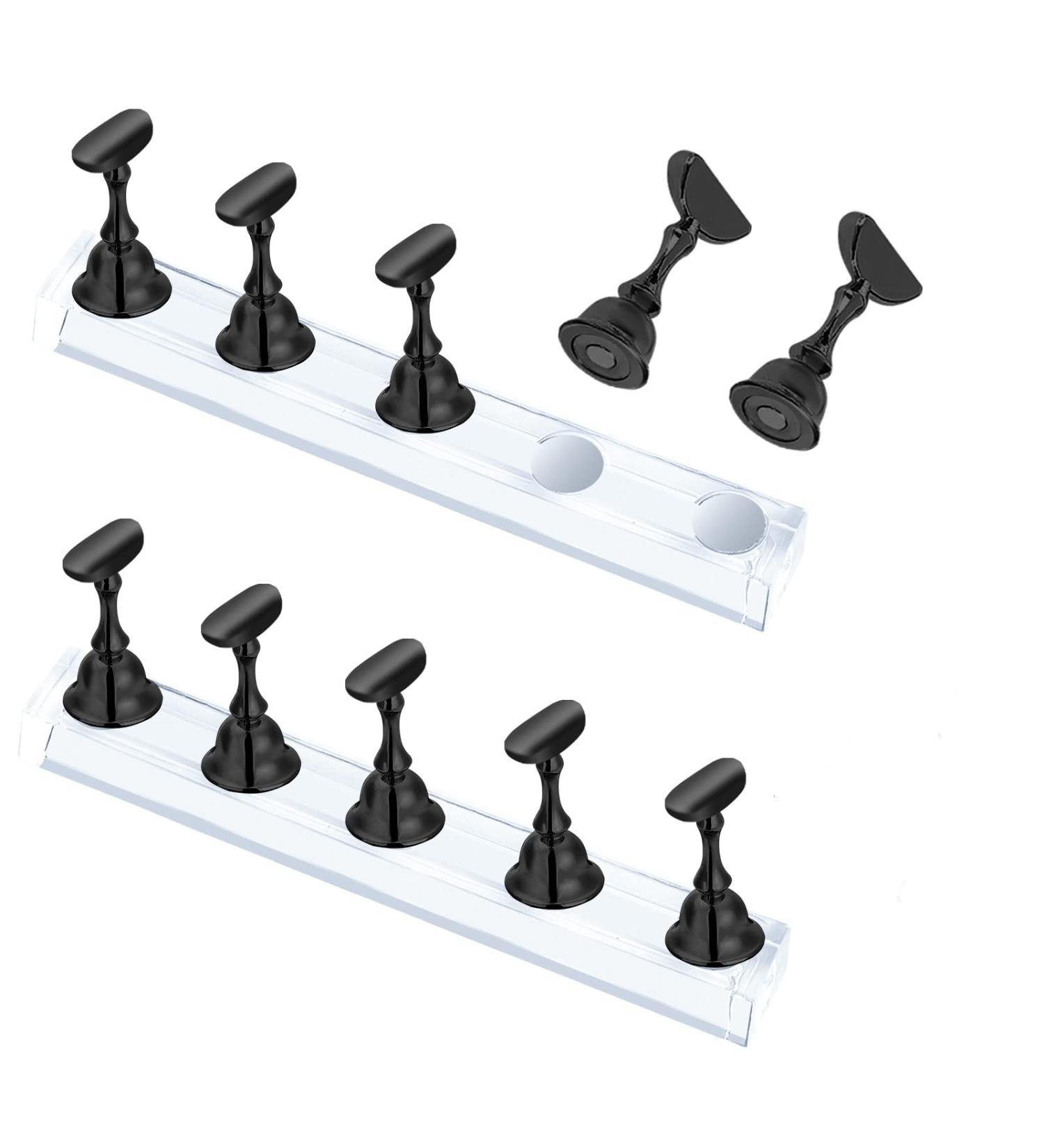Justotry 2 Set Black Nagel Stand - Perfect Display for Press on Nails & Acrylic Nail Art | DIY Fake Nails Holder & Accessories - Buy Online on GoSupps.com