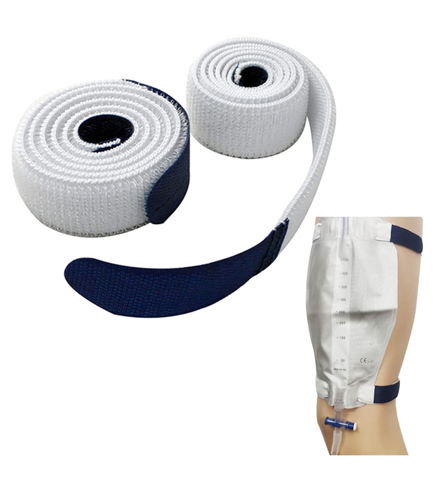 Urinary Drainage Bag Strap - Pack of 5 Soft Elastic Catheter Leg Bag Straps - Buy Online on GoSupps.com