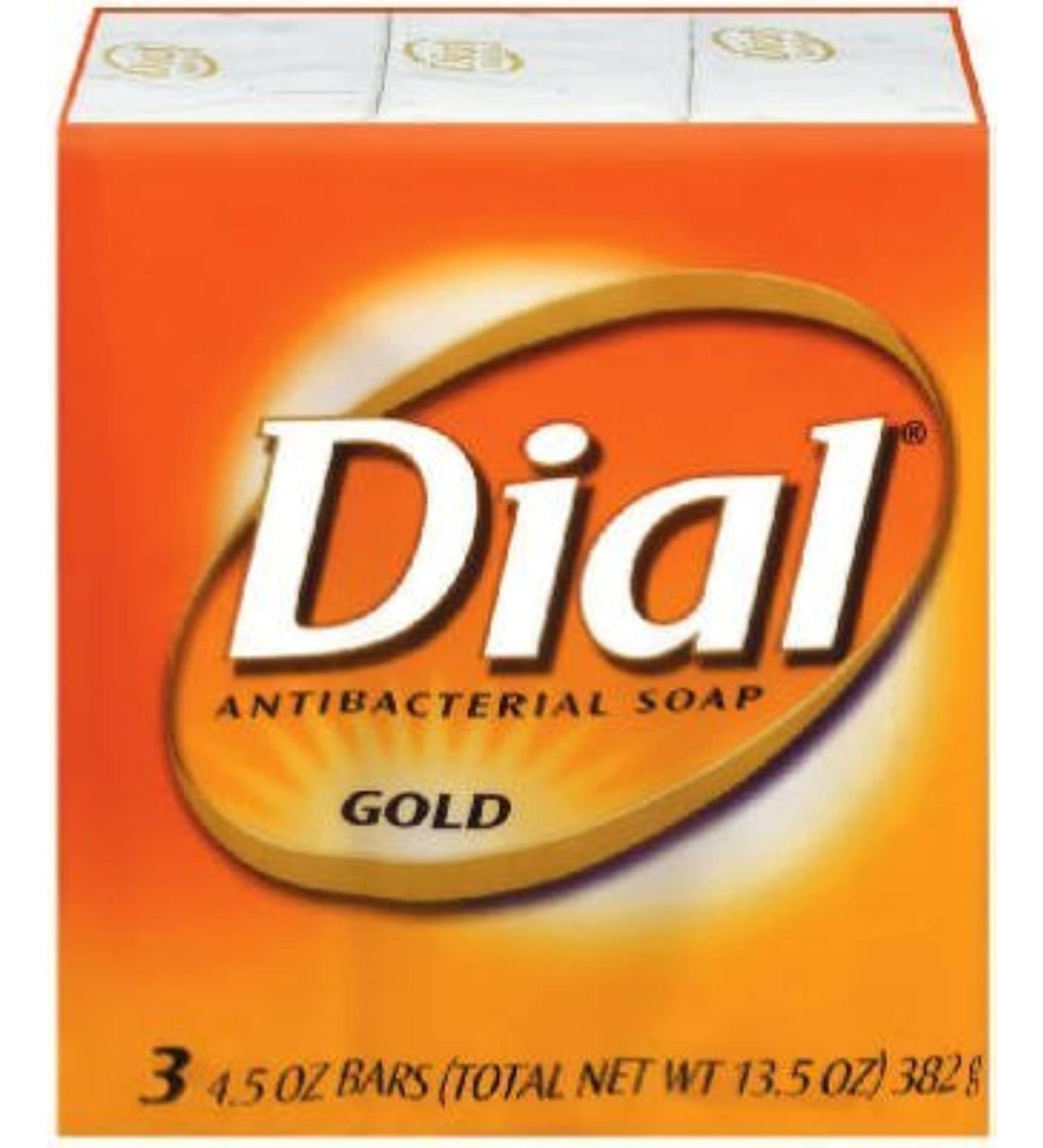Dial 12402 Gold Antibacterial Soap Bars 4 oz. 3 Pack - Buy Online on GoSupps.com