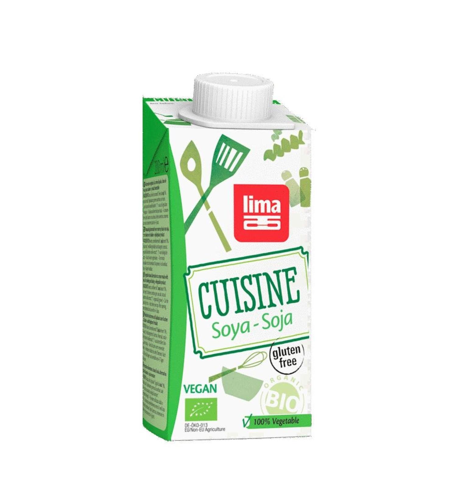 Lima - Cr me de Soja Cuisine Vegan - Sans gluten - 200ml
