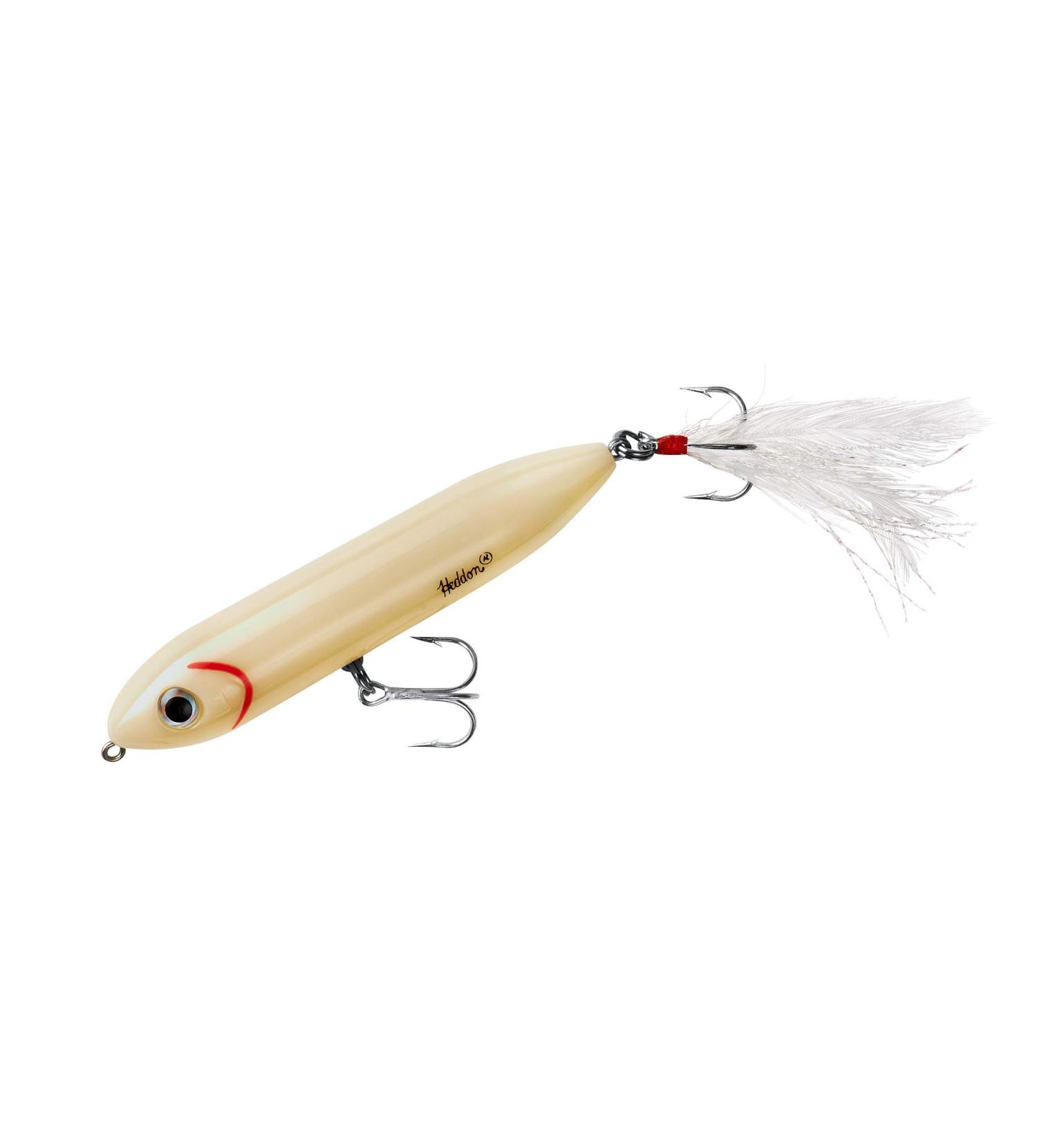 Heddon Super Spook Jr Topwater Fishing Lure, 1/2 oz, Saltwater & Freshwater Bone - Feather Dressed for Enhanced Results - Buy Online on GoSupps.com