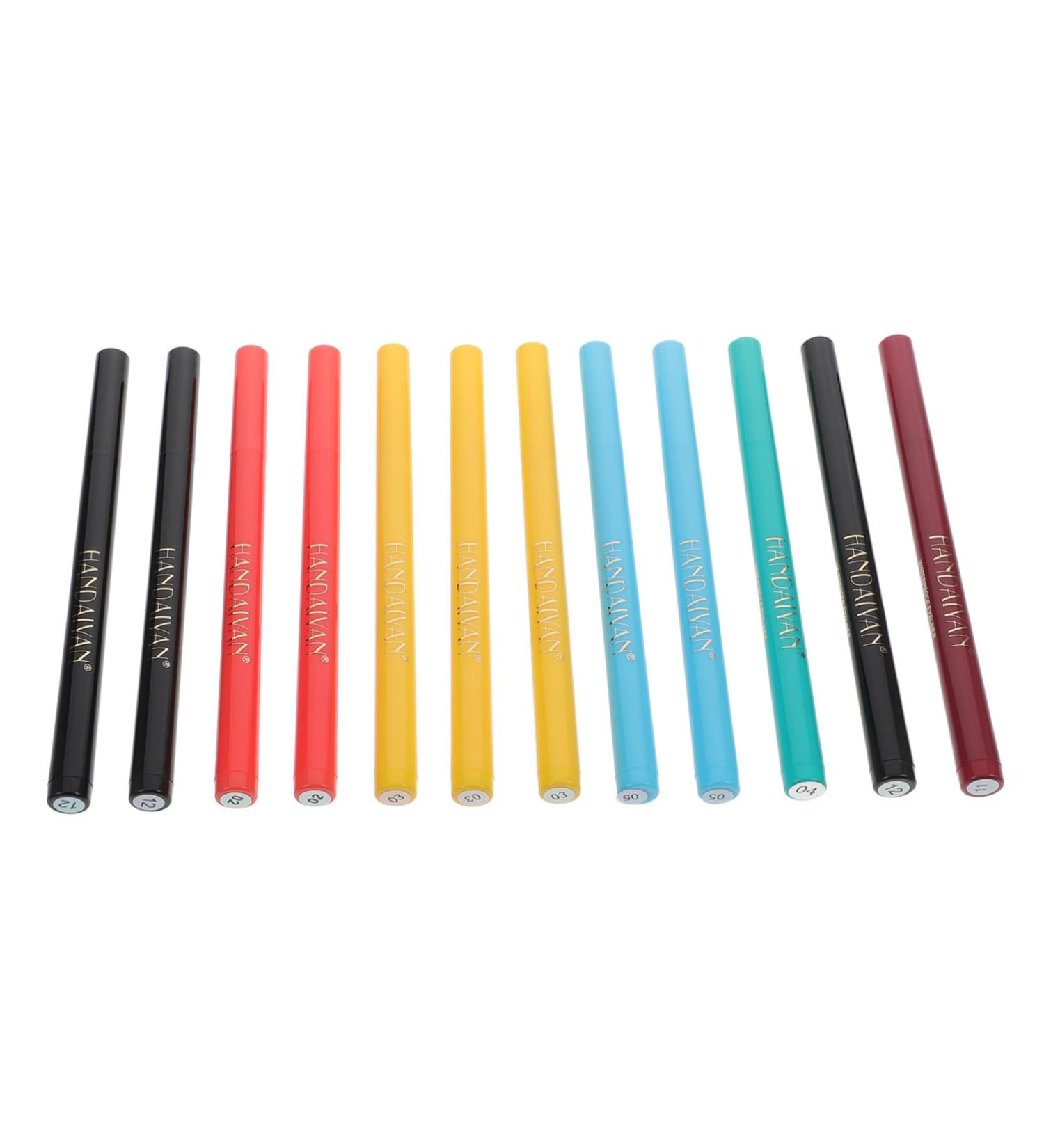 DRESSOOS 12pcs Liquid Eyeliner Pencil Eye Beauty Pencil Matte Colored Eyeliner Liquid Eyeliner Waterproof - Buy Online on GoSupps.com